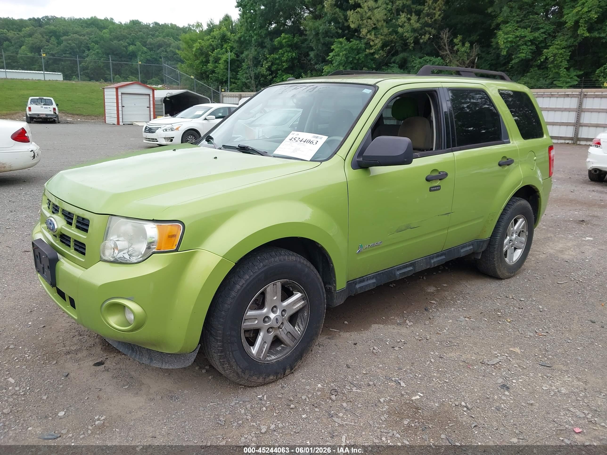 2011 Ford Escape Hybrid   Зеленый vin: 1FMCU5K31BKC19610