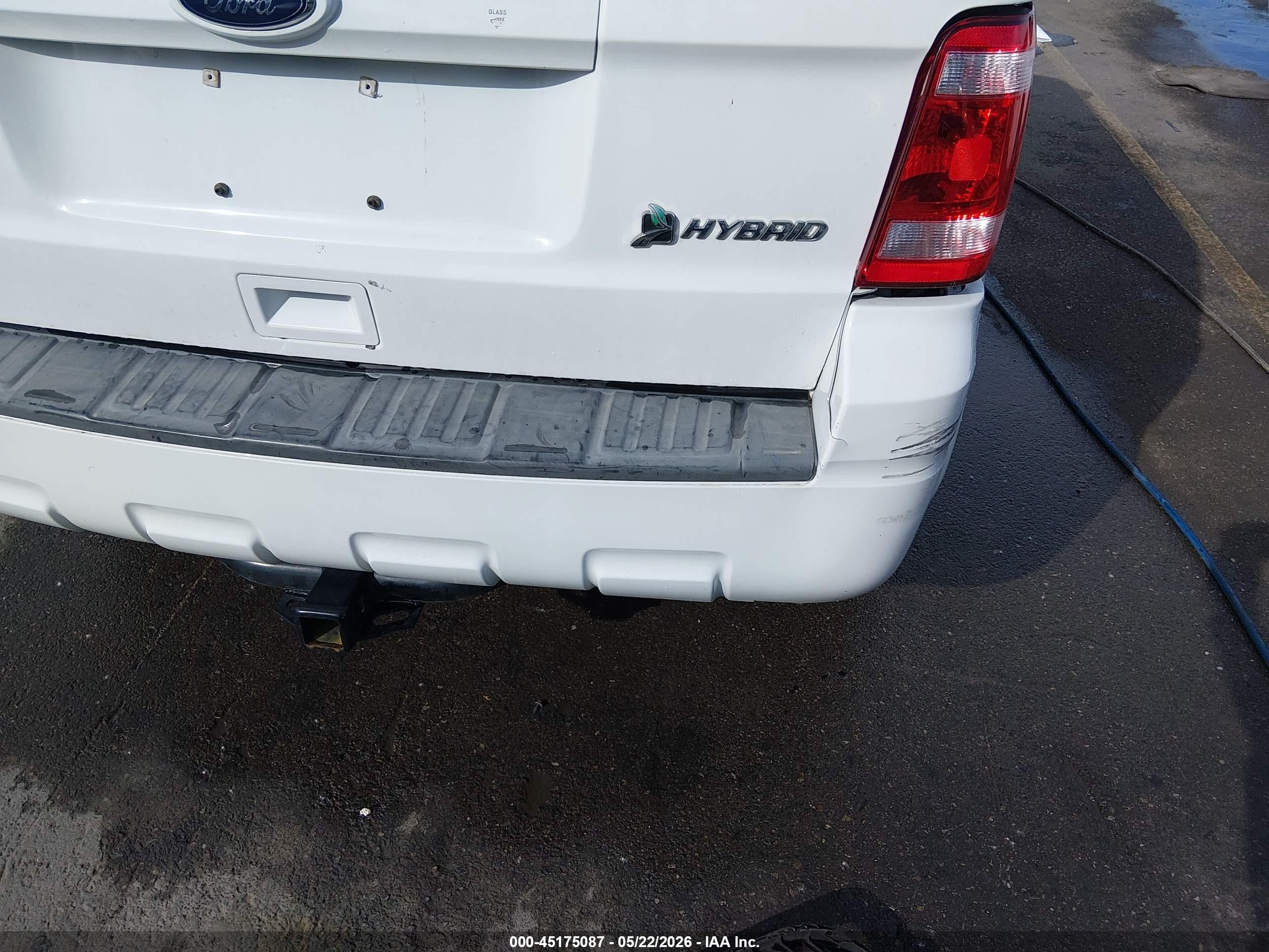 2010 Ford Escape Hybrid Limited White vin: 1FMCU5K32AKC79636