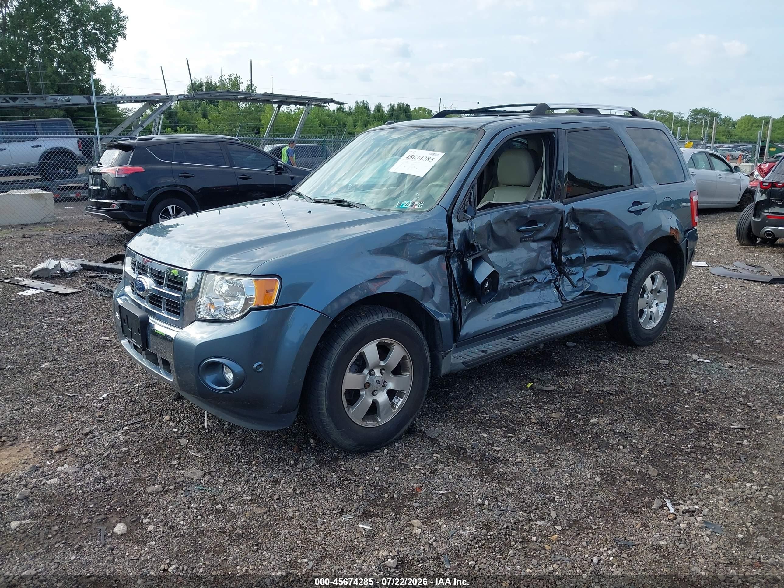 2012 Ford Escape Hybrid Limited Синий vin: 1FMCU5K32CKA13035