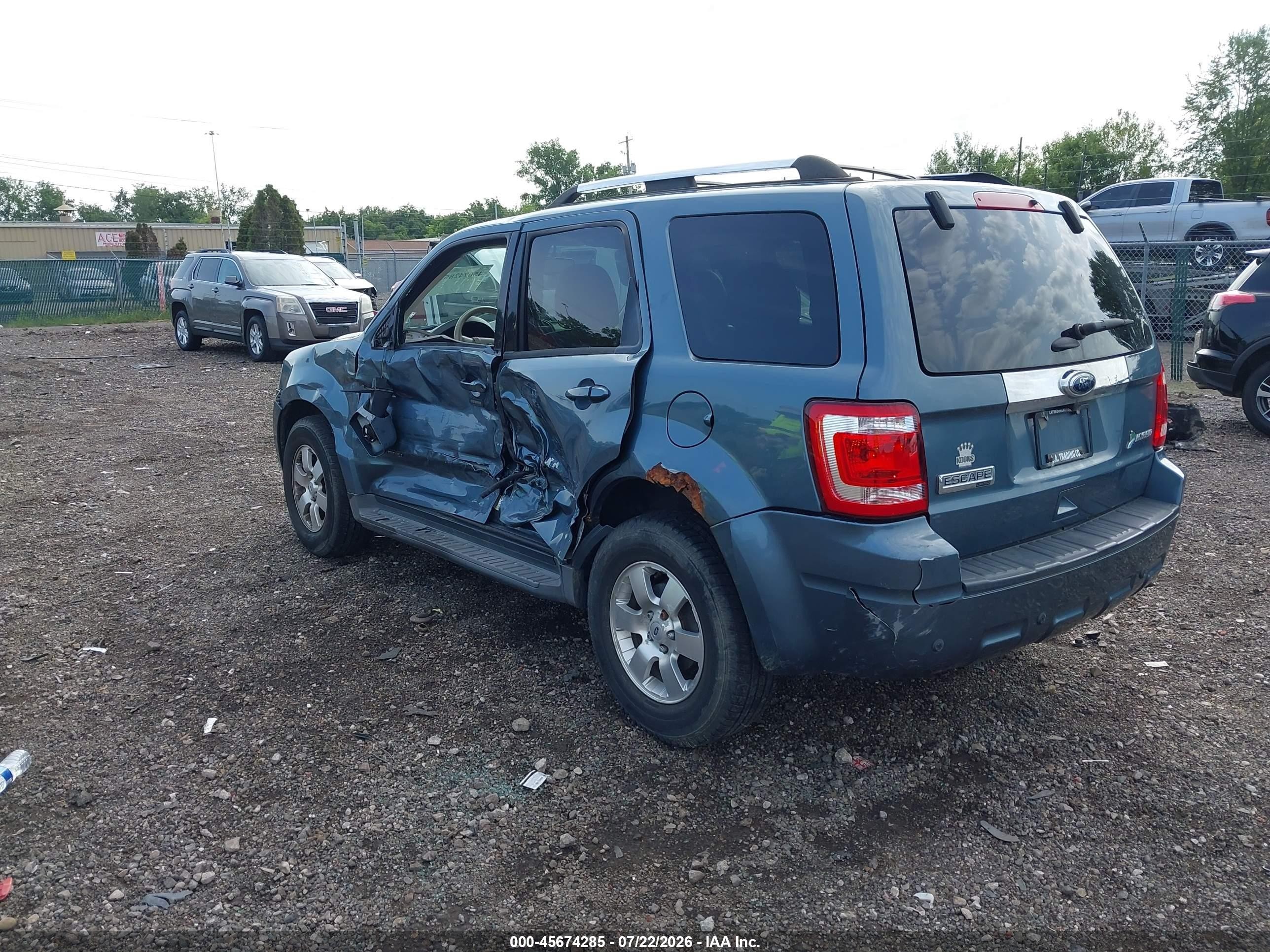 2012 Ford Escape Hybrid Limited Синий vin: 1FMCU5K32CKA13035