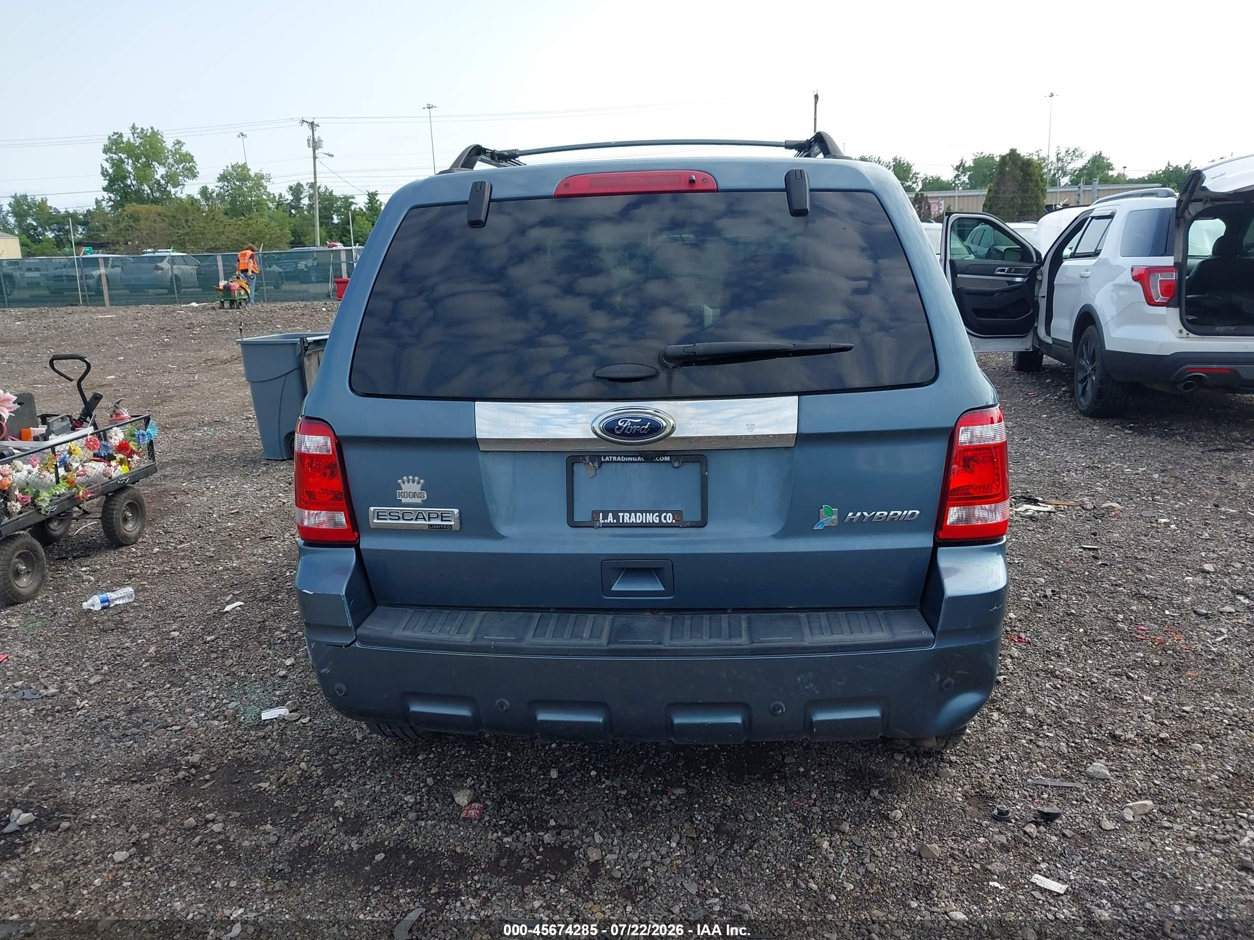 2012 Ford Escape Hybrid Limited Синий vin: 1FMCU5K32CKA13035