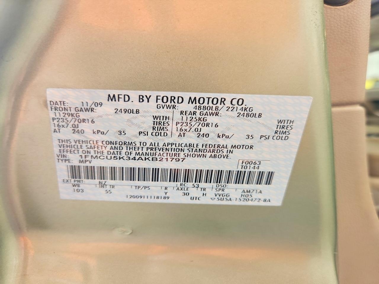 2010 Ford Escape Hybrid Зеленый vin: 1FMCU5K34AKB21797