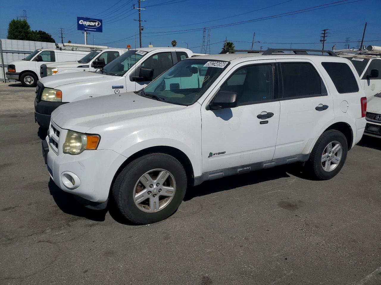2011 Ford Escape Hybrid Белый vin: 1FMCU5K34BKB48855