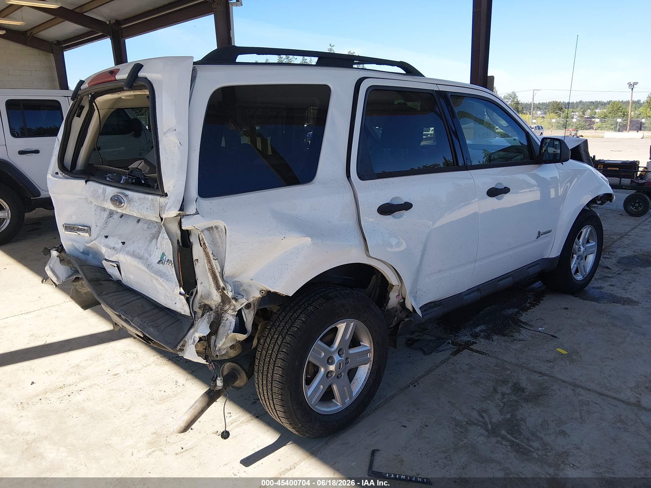 2011 Ford Escape Hybrid Limited White vin: 1FMCU5K36BKB85468