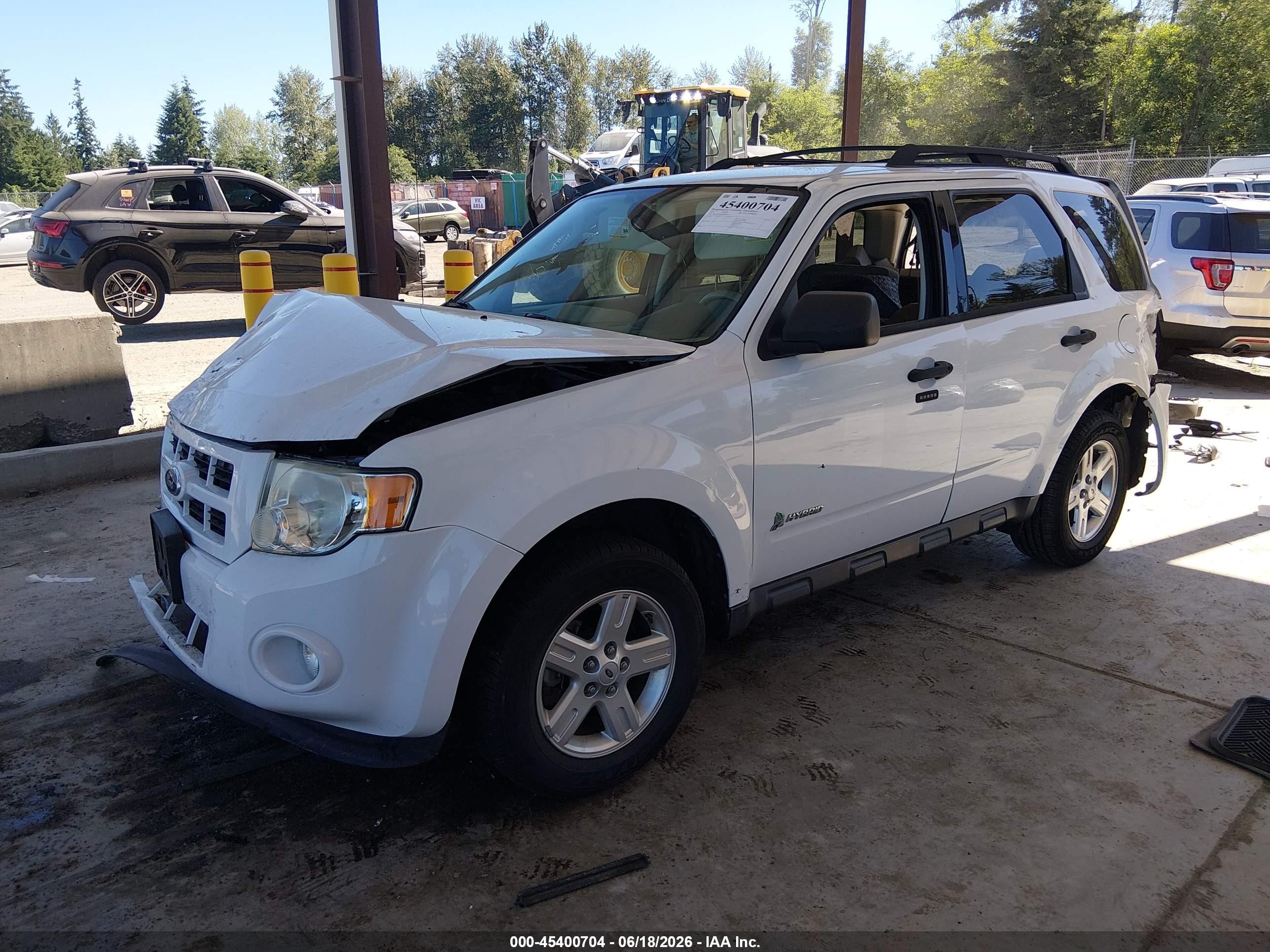 2011 Ford Escape Hybrid Limited White vin: 1FMCU5K36BKB85468