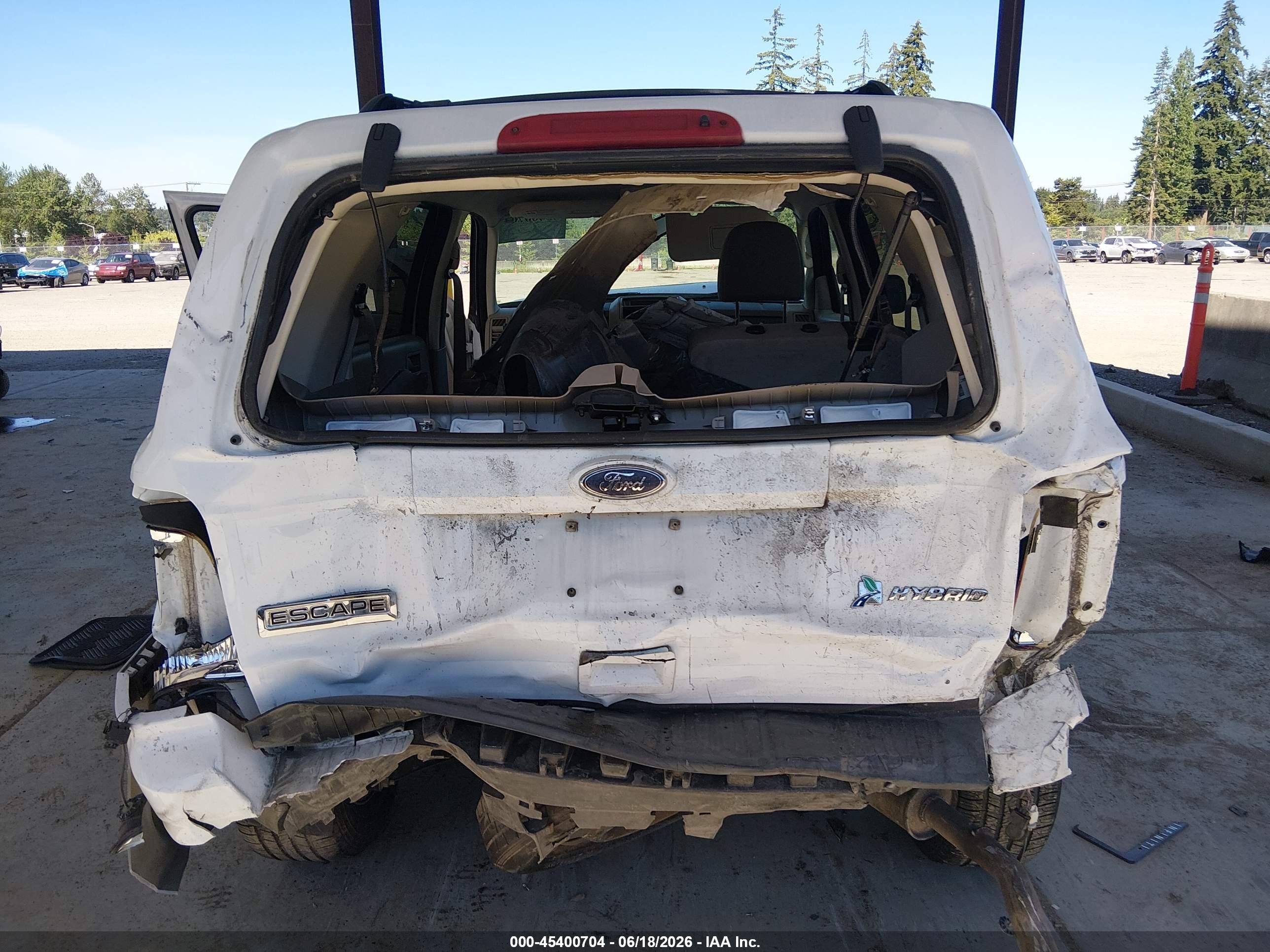 2011 Ford Escape Hybrid Limited White vin: 1FMCU5K36BKB85468