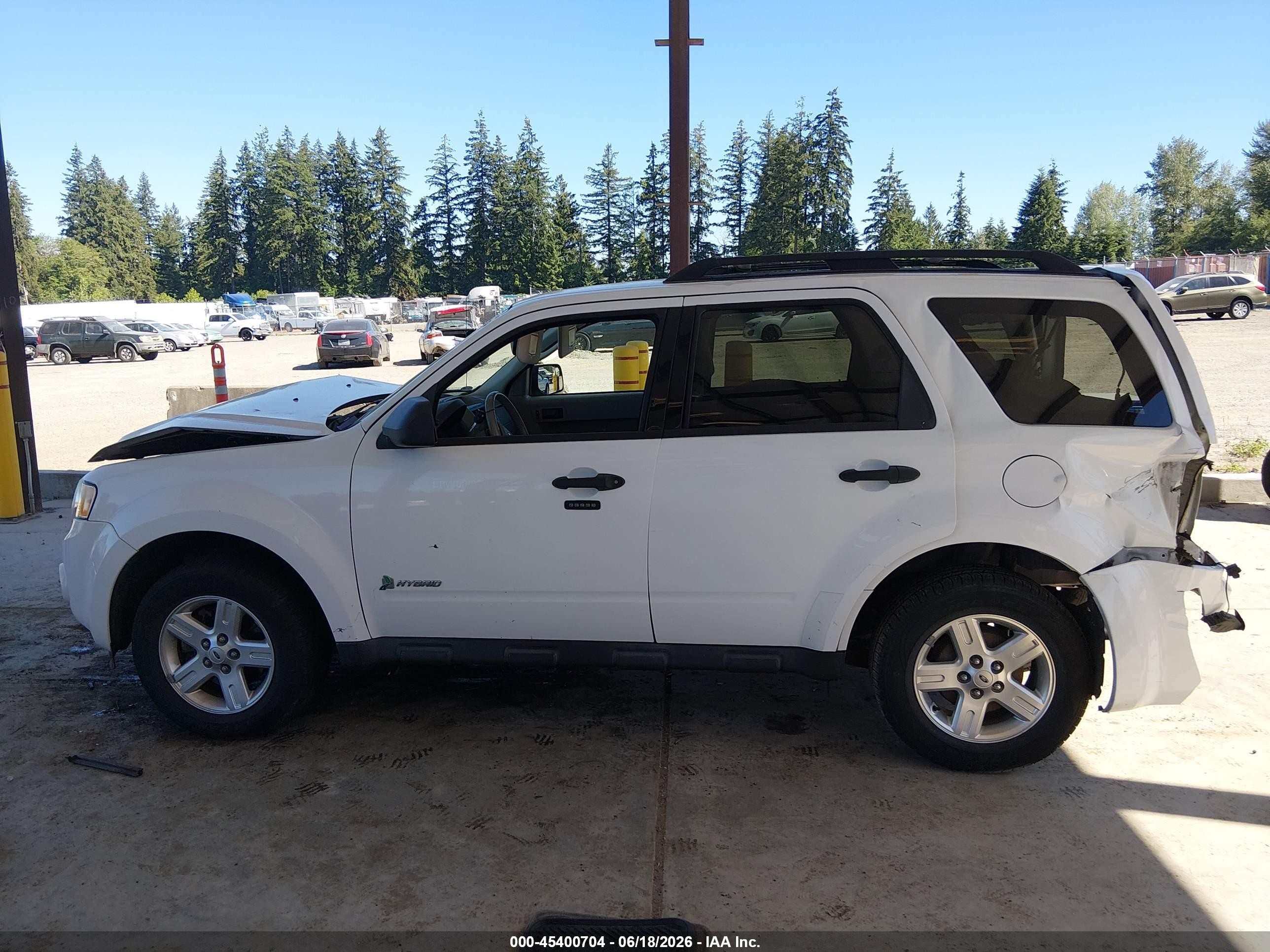 2011 Ford Escape Hybrid Limited White vin: 1FMCU5K36BKB85468