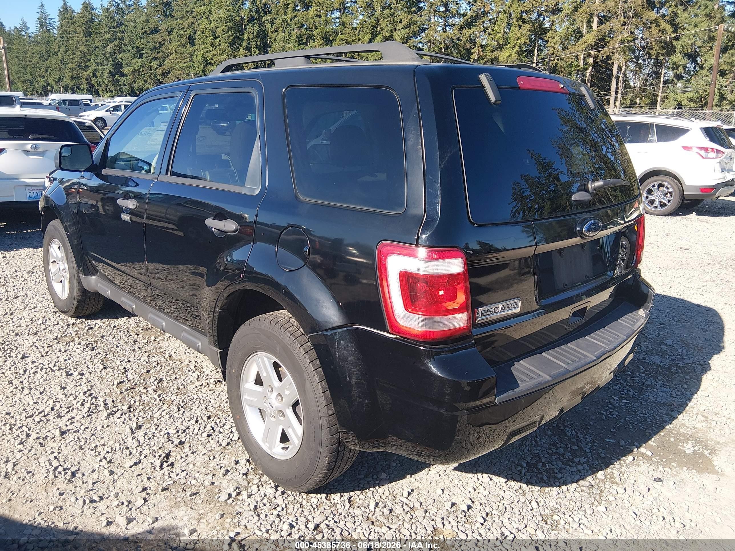 2012 Ford Escape Hybrid   Черный vin: 1FMCU5K36CKA67910
