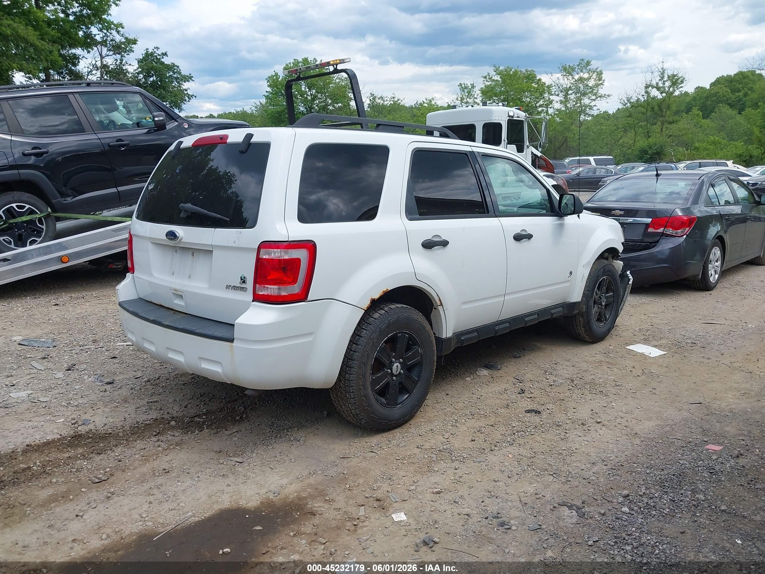 2010 Ford Escape Hybrid Limited White vin: 1FMCU5K37AKA14680
