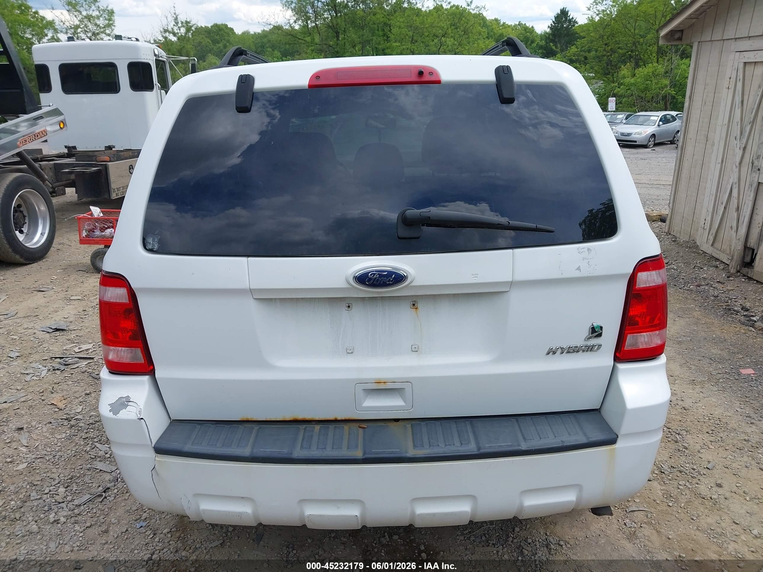 2010 Ford Escape Hybrid Limited White vin: 1FMCU5K37AKA14680