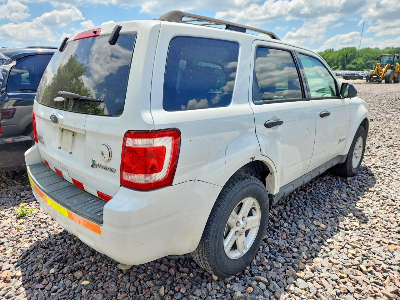 2011 Ford Escape Hybrid Белый vin: 1FMCU5K37BKA88196