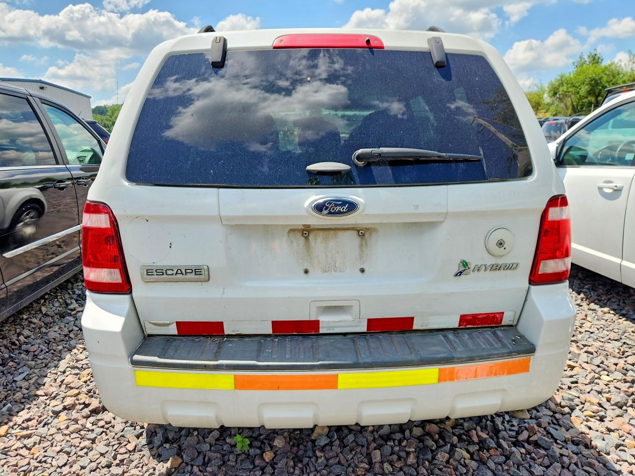 2011 Ford Escape Hybrid Белый vin: 1FMCU5K37BKA88196