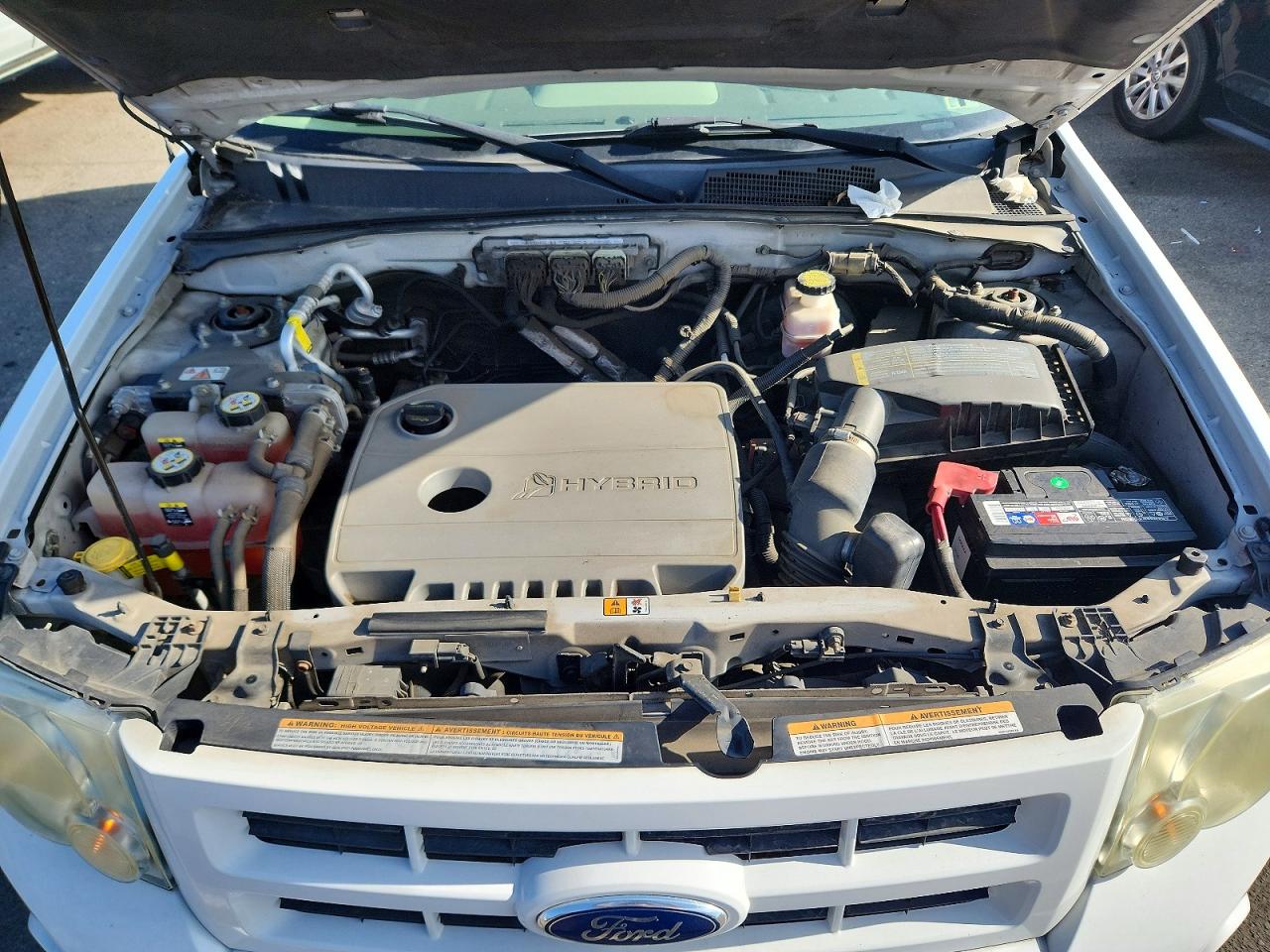 2011 Ford Escape Hybrid Белый vin: 1FMCU5K37BKB48851