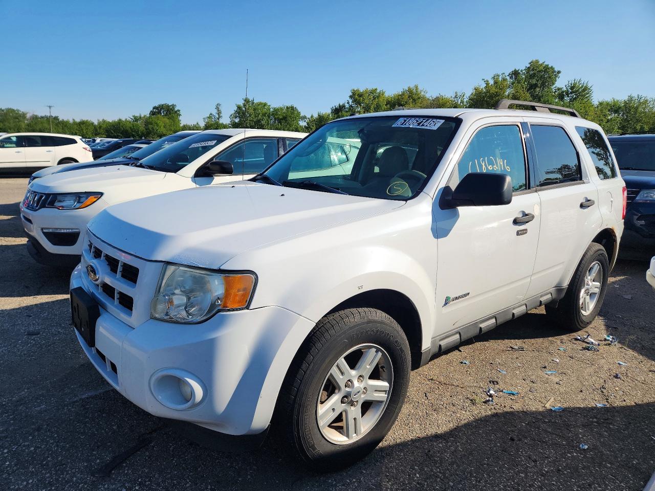 2011 Ford Escape Hybrid White vin: 1FMCU5K3XBKB48861