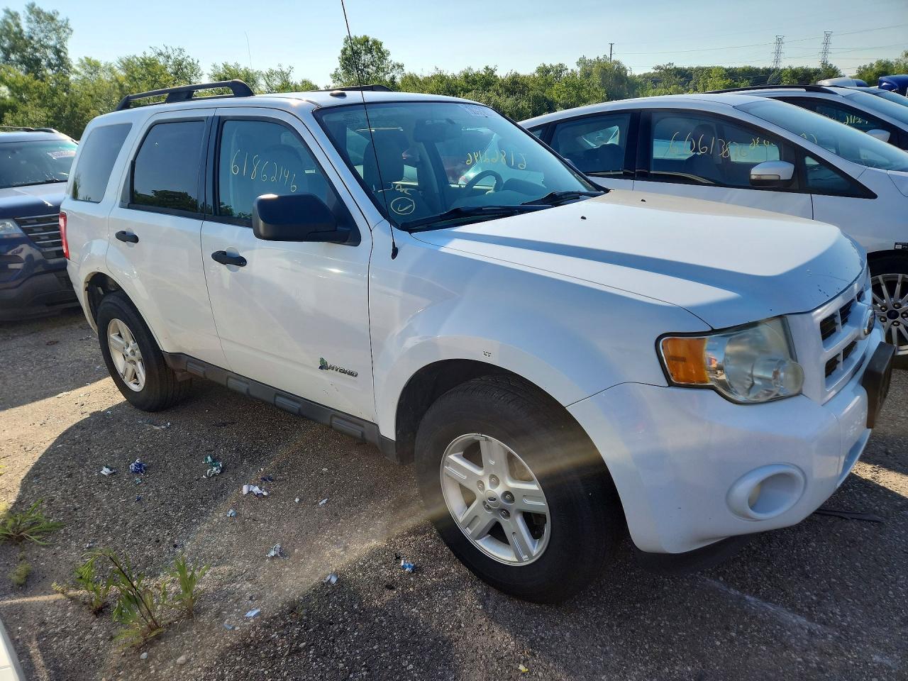 2011 Ford Escape Hybrid White vin: 1FMCU5K3XBKB48861