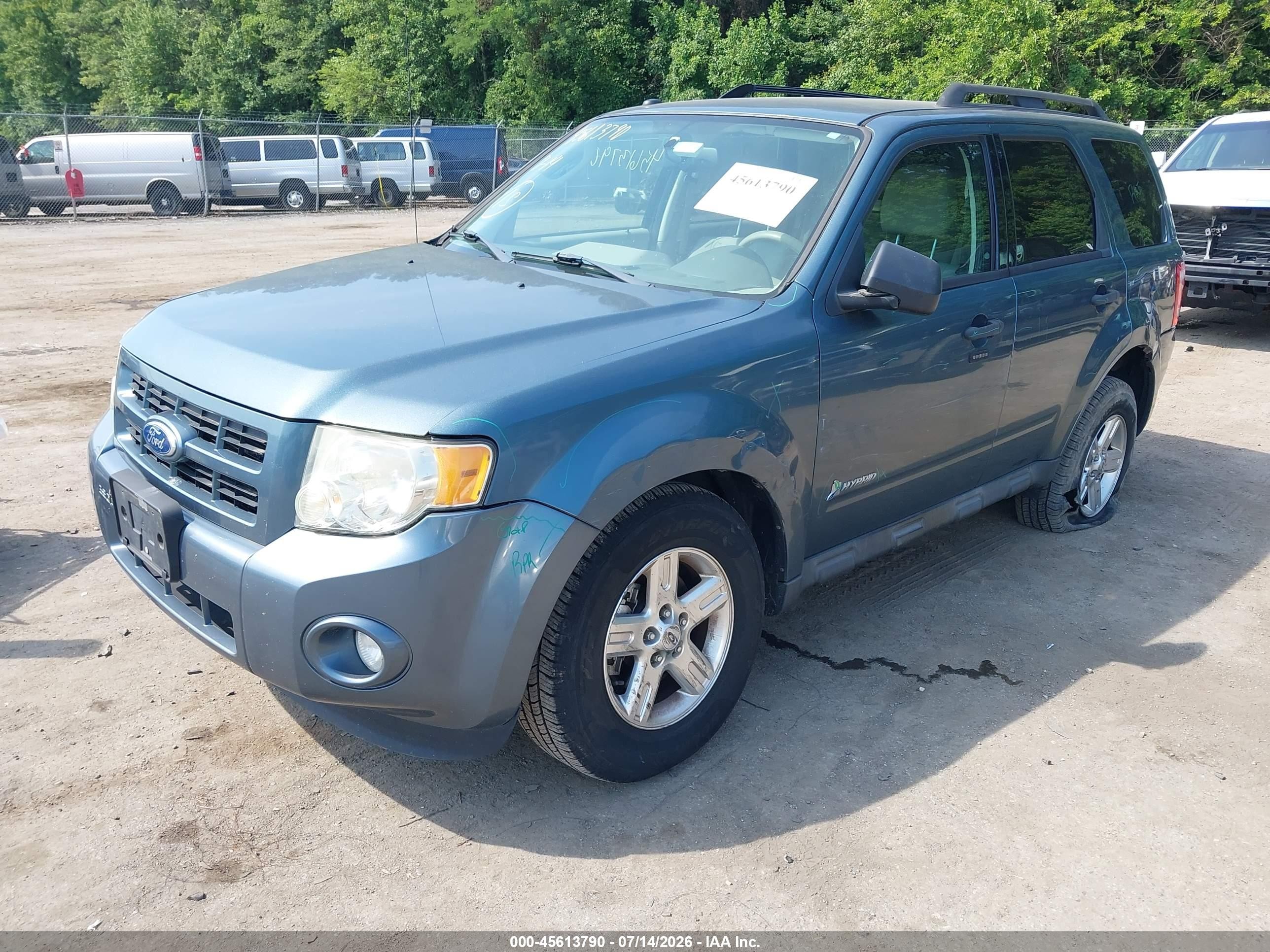 2011 Ford Escape Hybrid   Light Blue vin: 1FMCU5K3XBKC06435