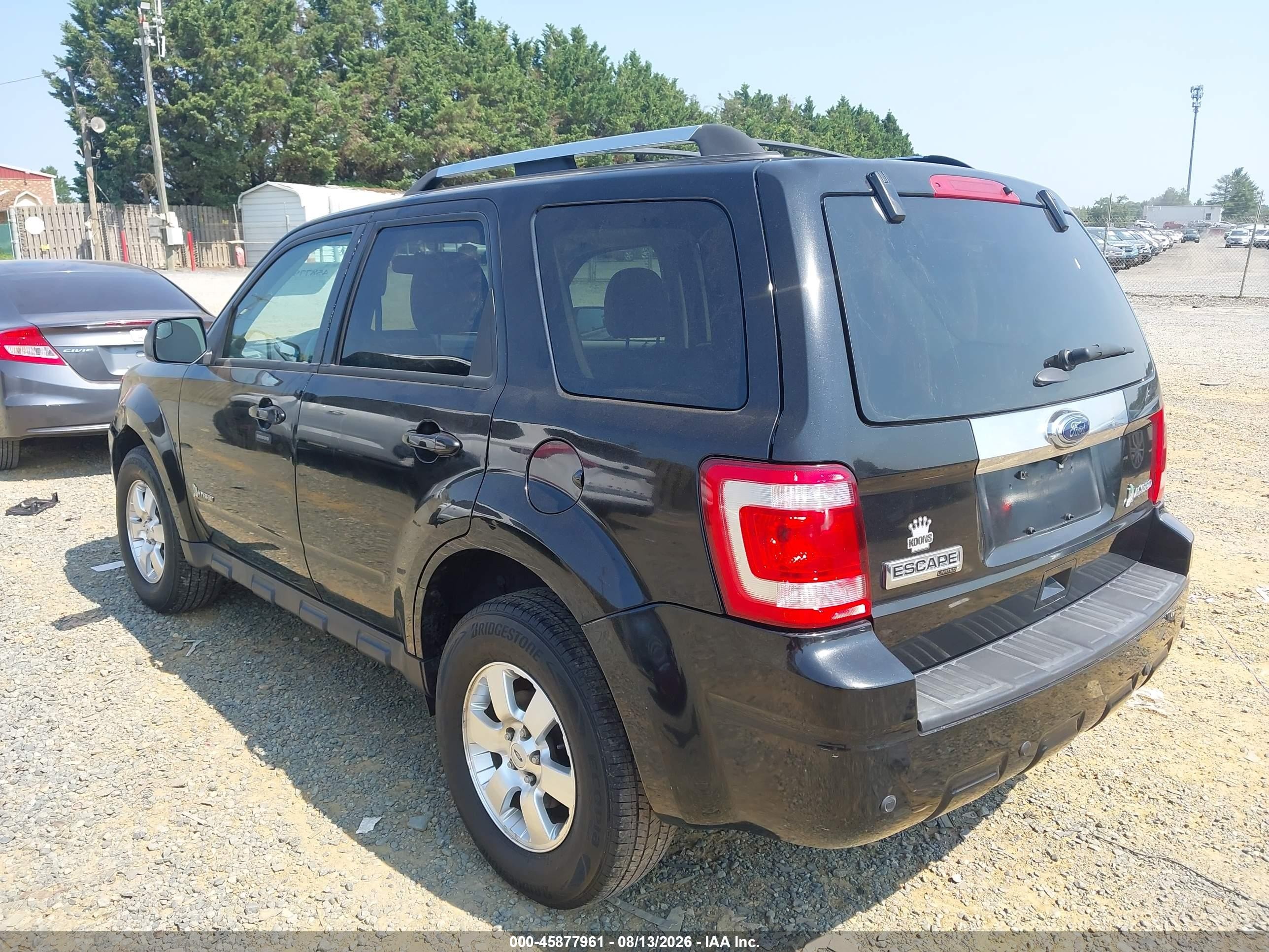 2011 Ford Escape Hybrid Limited Черный vin: 1FMCU5K3XBKC60429
