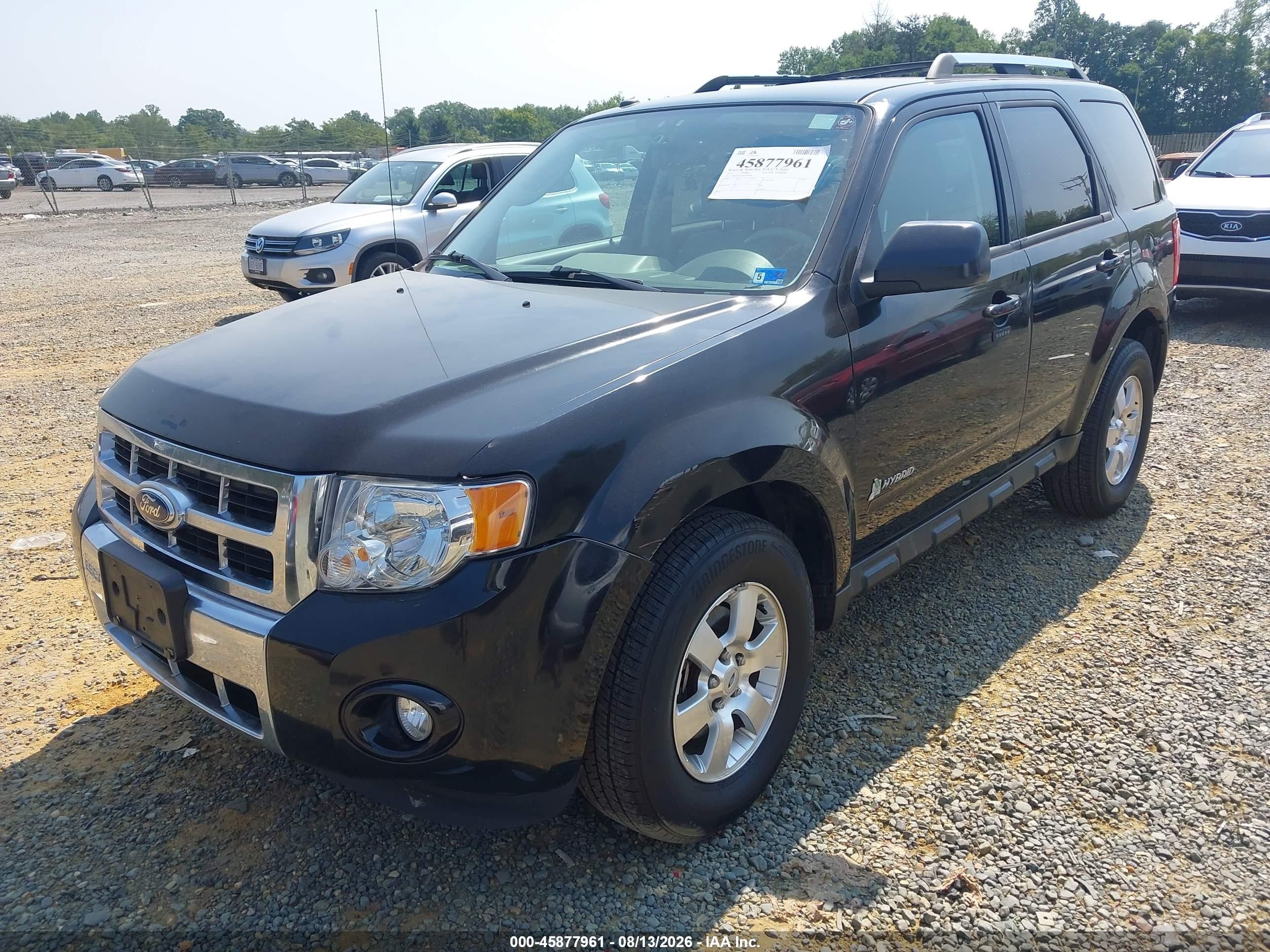 2011 Ford Escape Hybrid Limited Черный vin: 1FMCU5K3XBKC60429