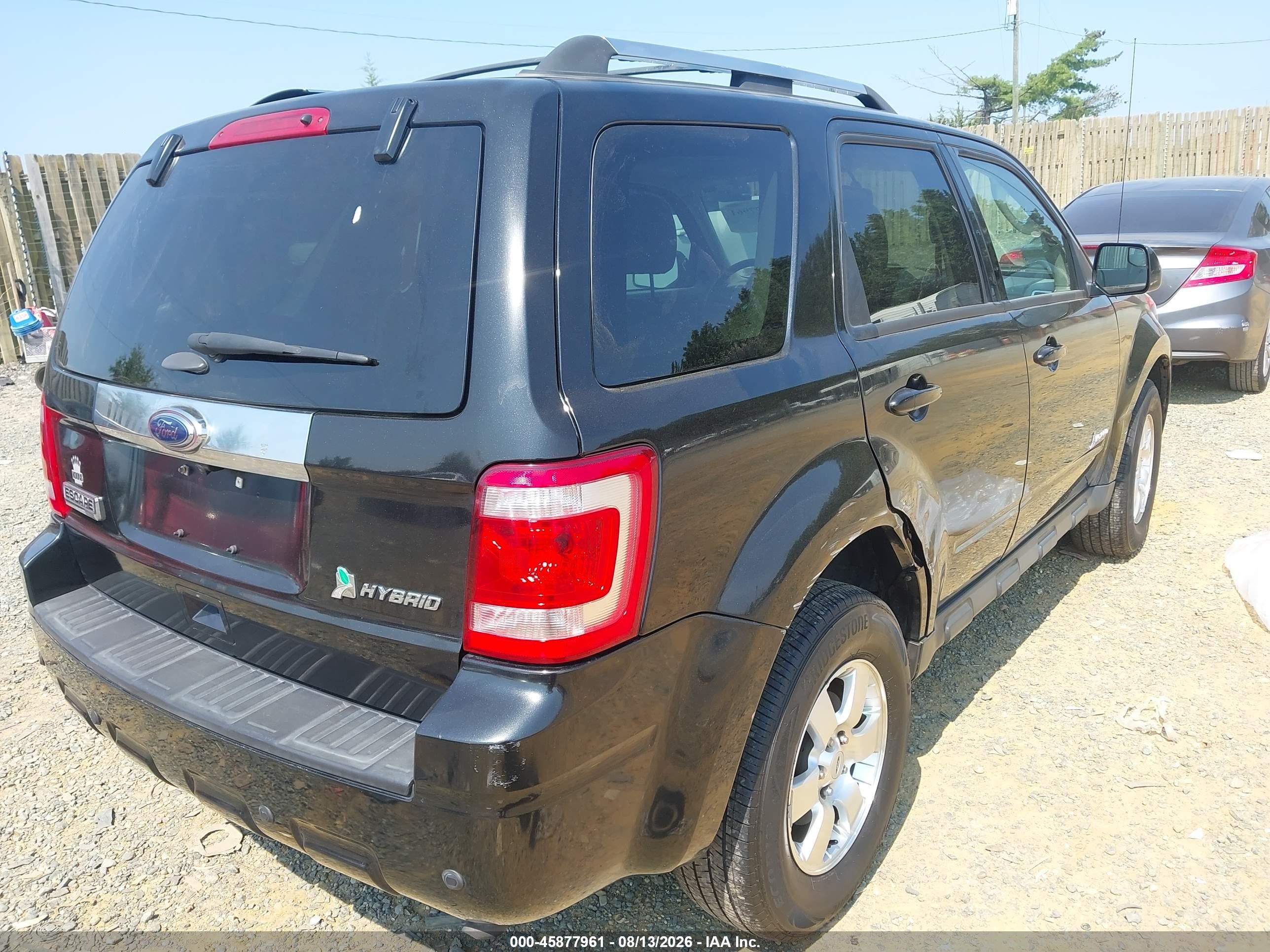 2011 Ford Escape Hybrid Limited Черный vin: 1FMCU5K3XBKC60429