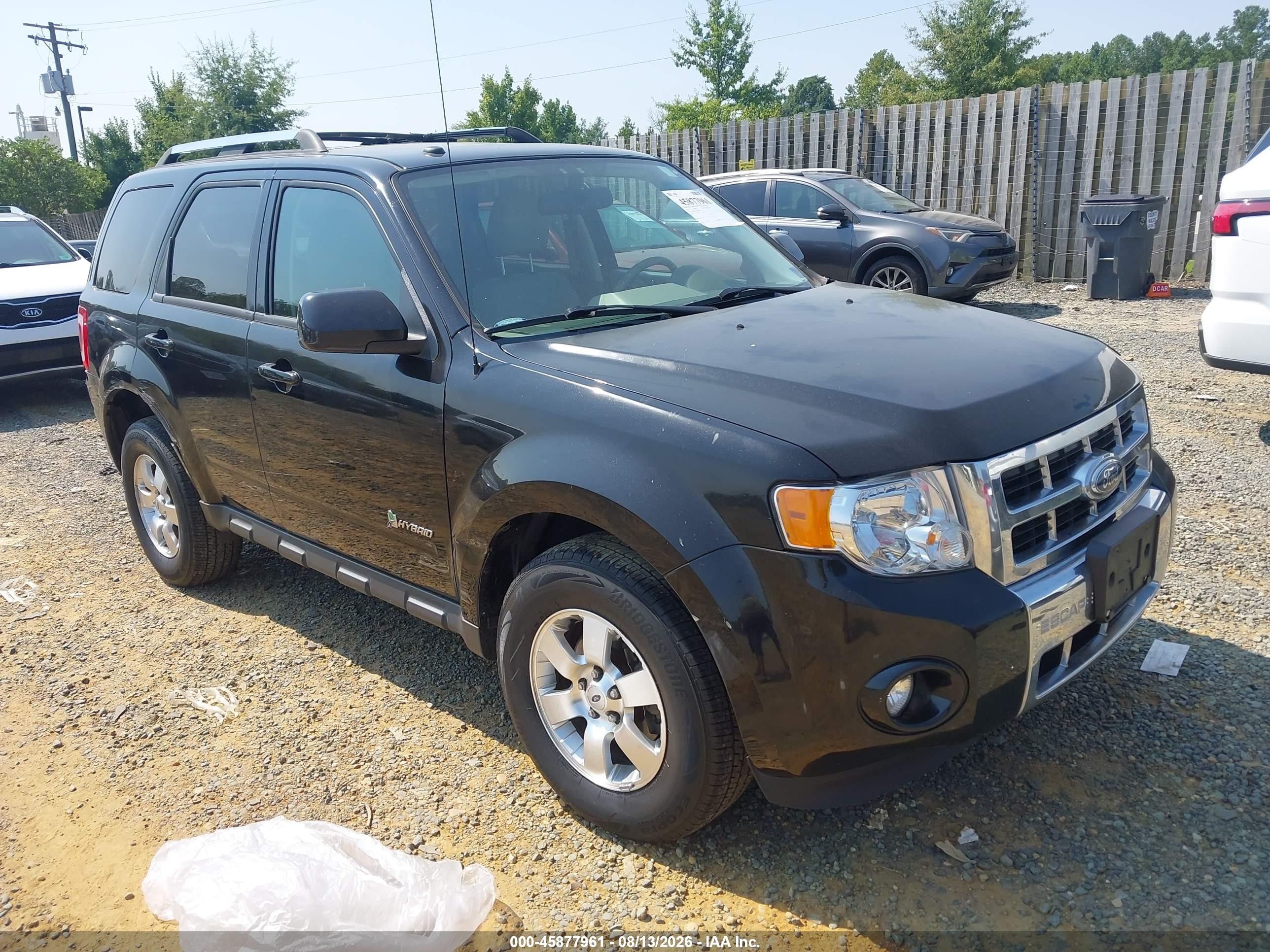 2011 Ford Escape Hybrid Limited Черный vin: 1FMCU5K3XBKC60429
