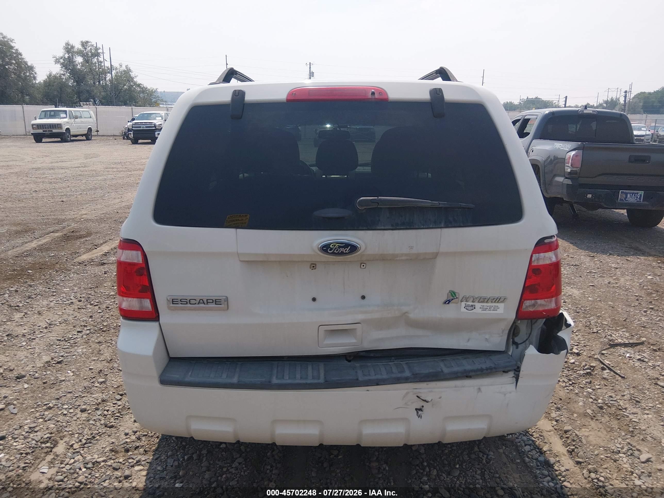 2011 Ford Escape Hybrid   White vin: 1FMCU5K3XBKC69583