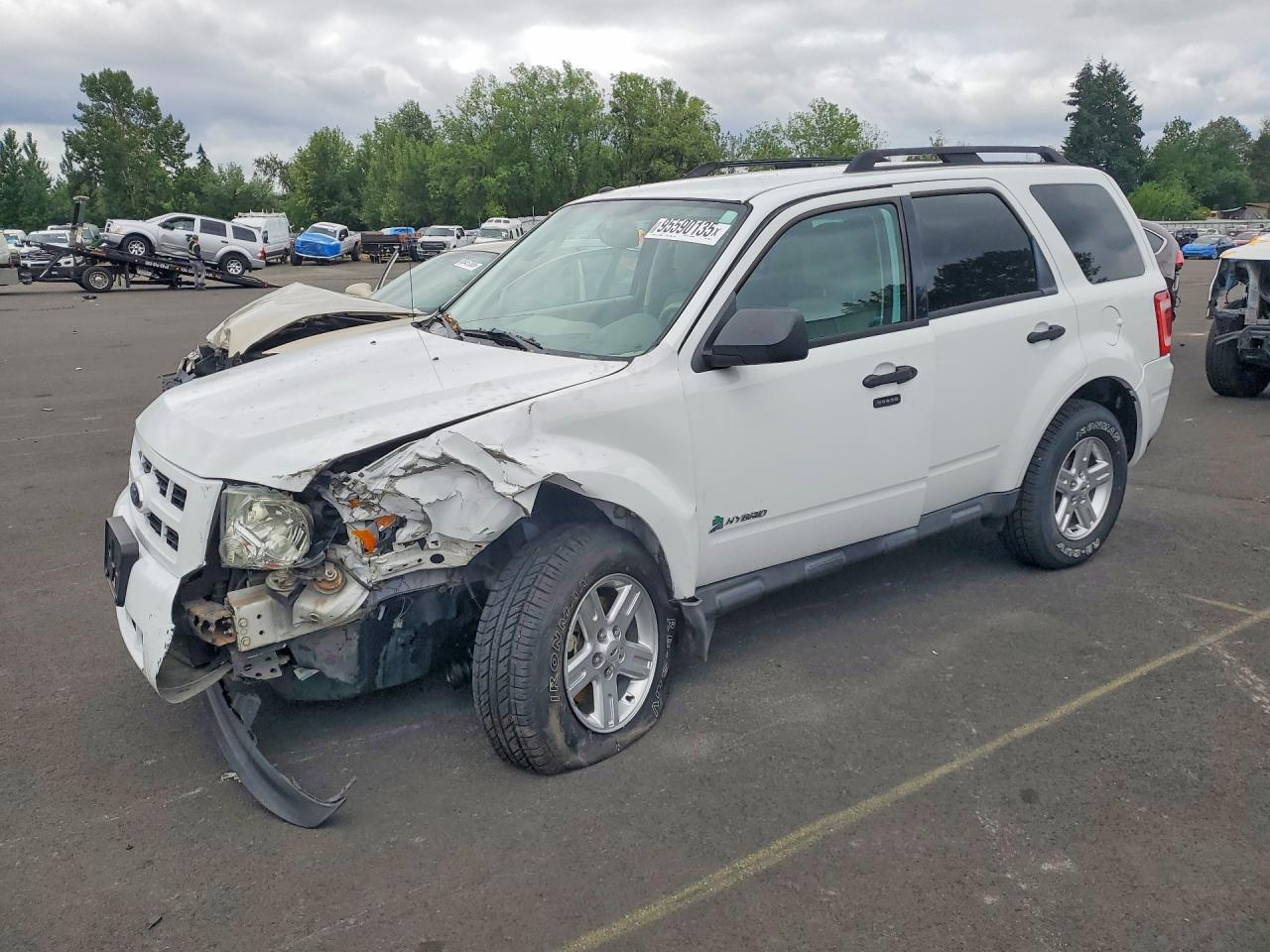 2012 Ford Escape White vin: 1FMCU5K3XCKA10092
