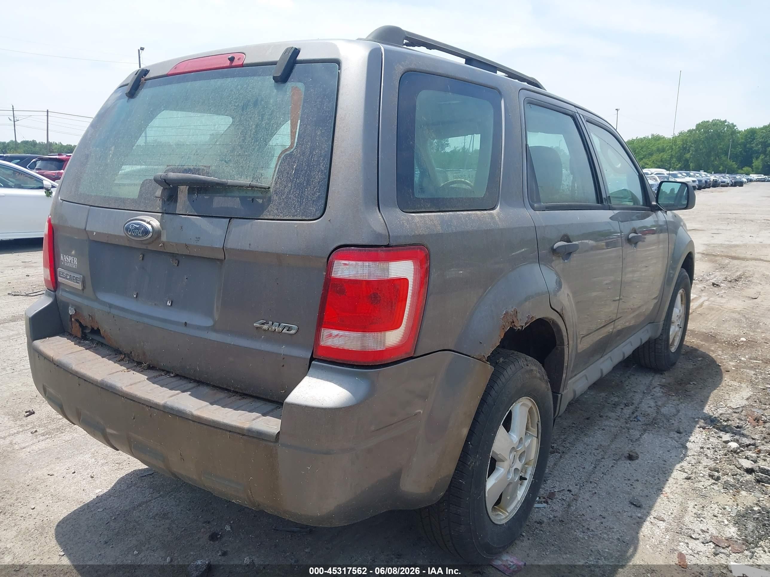 2009 Ford Escape Xls Gray vin: 1FMCU92789KC25215