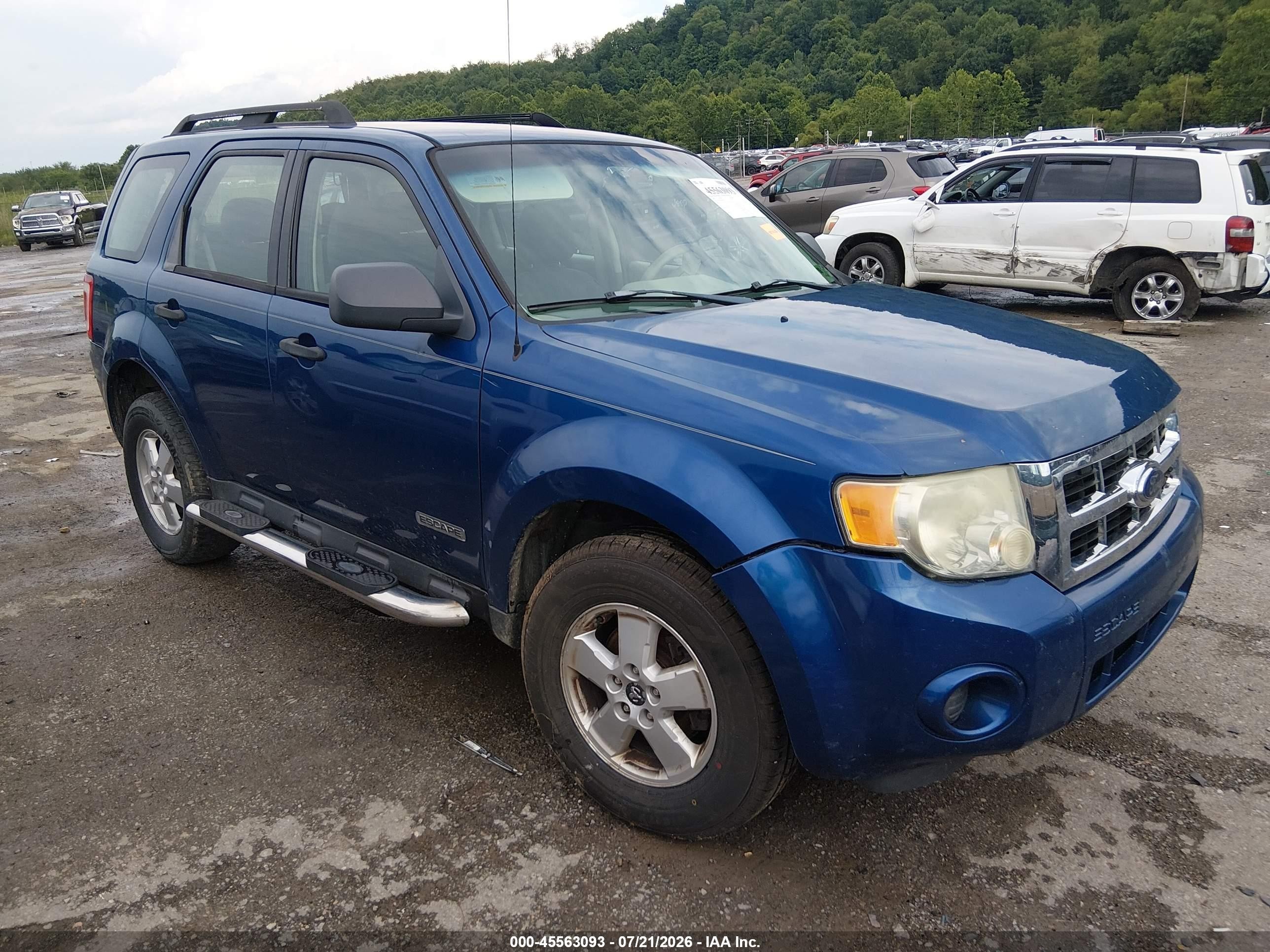 2008 Ford Escape Xls Blue vin: 1FMCU92ZX8KD41970