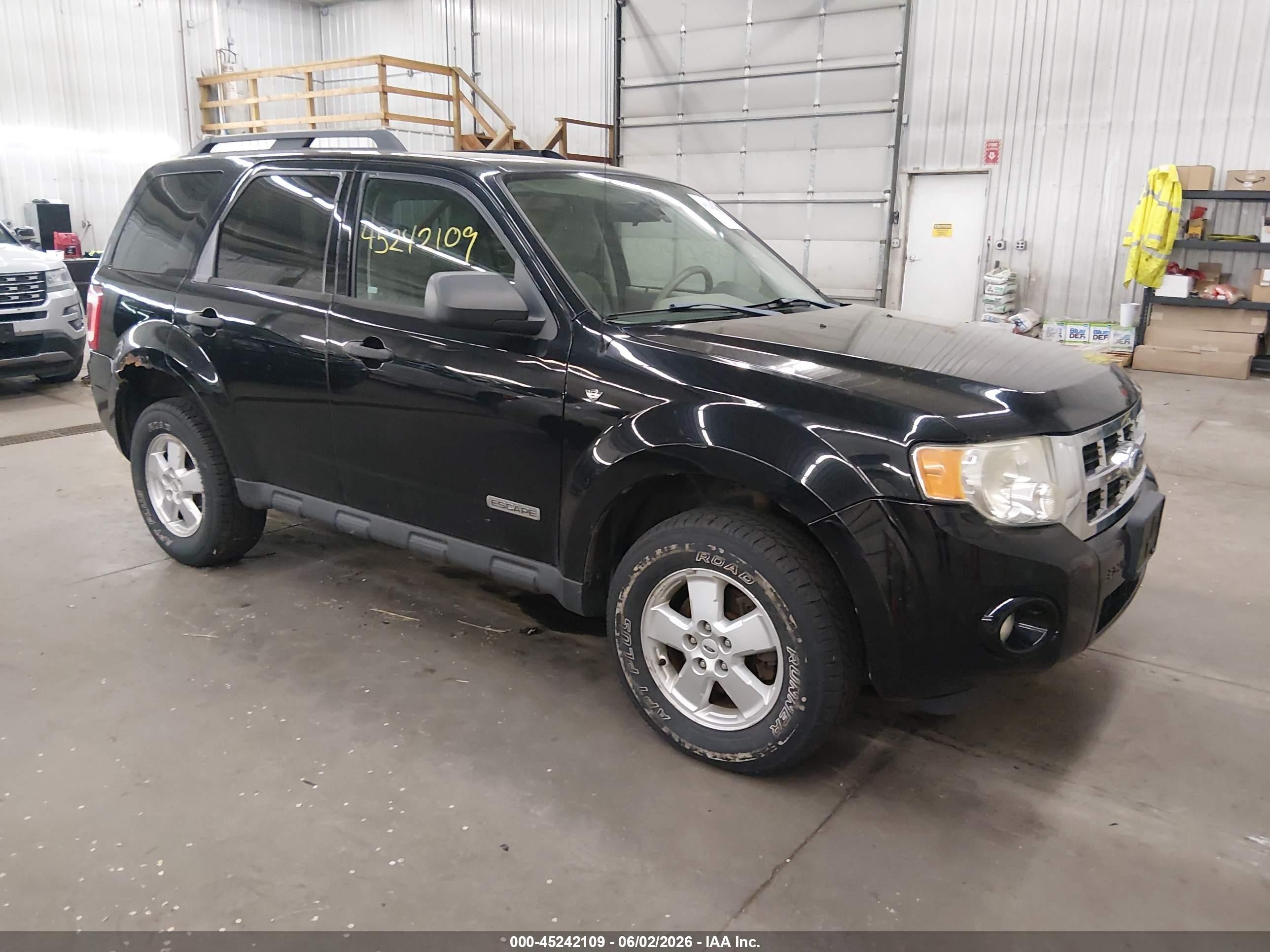 2008 Ford Escape Xlt Black vin: 1FMCU93108KB02680