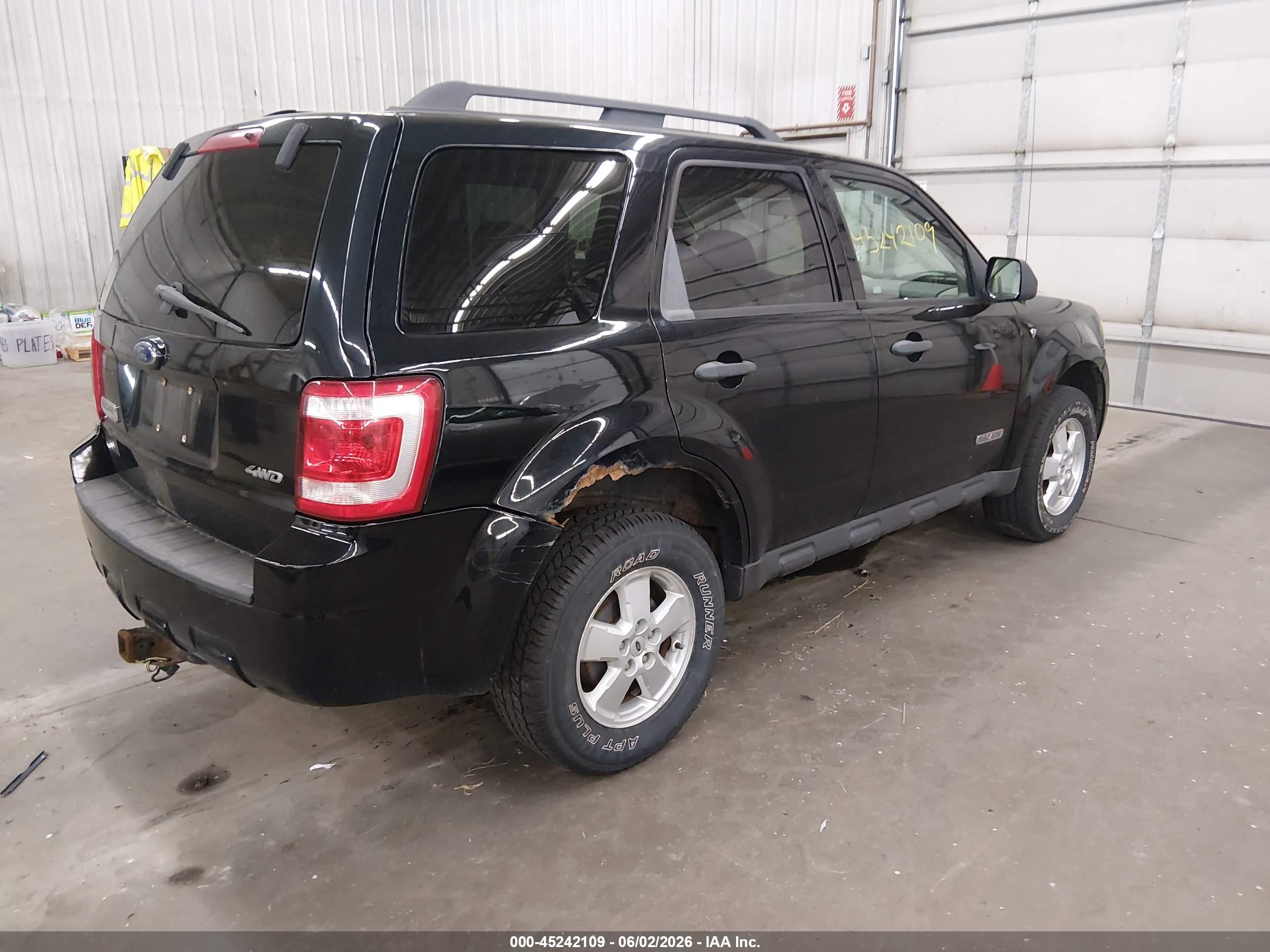 2008 Ford Escape Xlt Black vin: 1FMCU93108KB02680