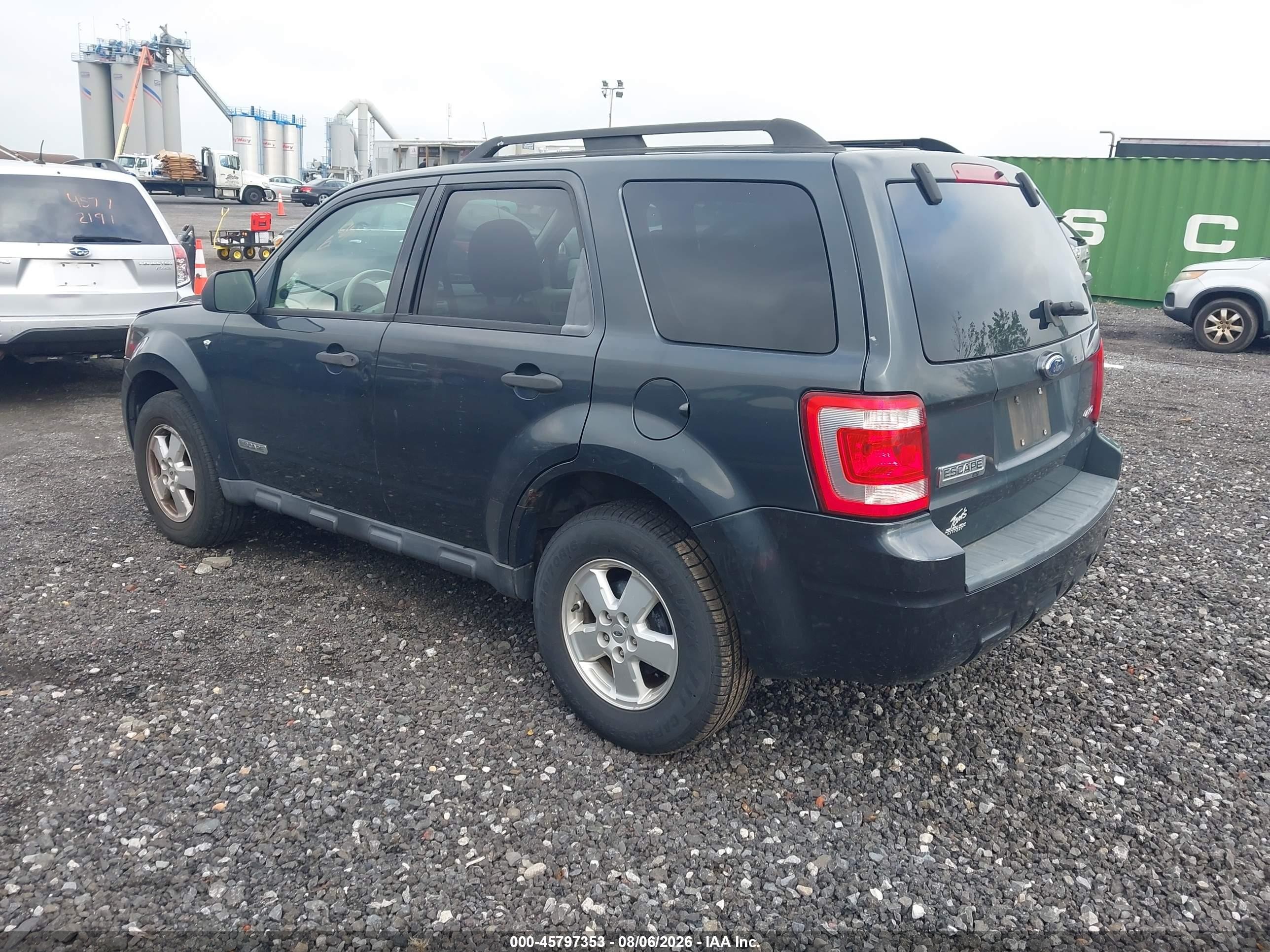 2008 Ford Escape Xlt Gray vin: 1FMCU93108KC14394