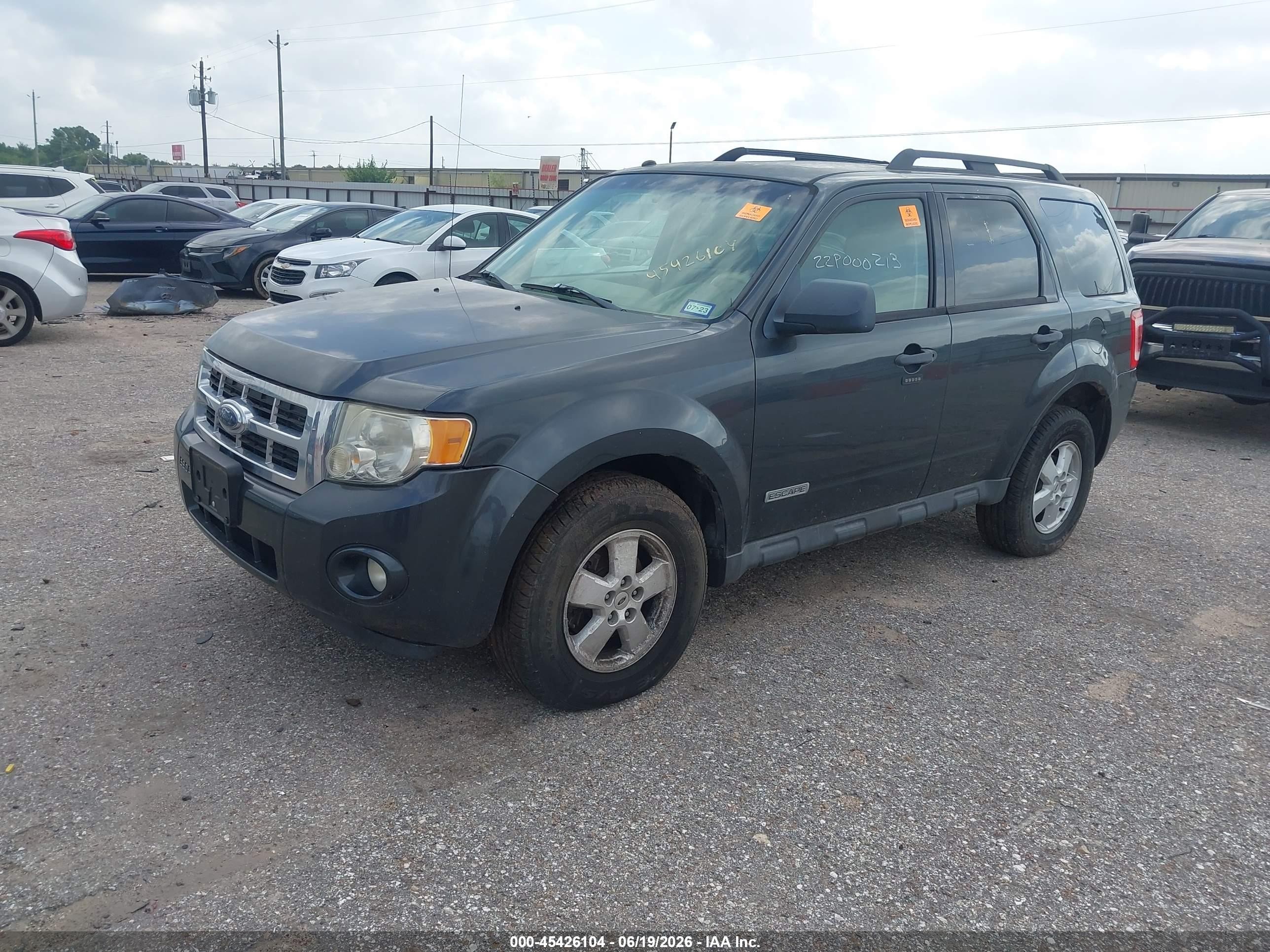 2008 Ford Escape Xlt Gray vin: 1FMCU93108KD00062