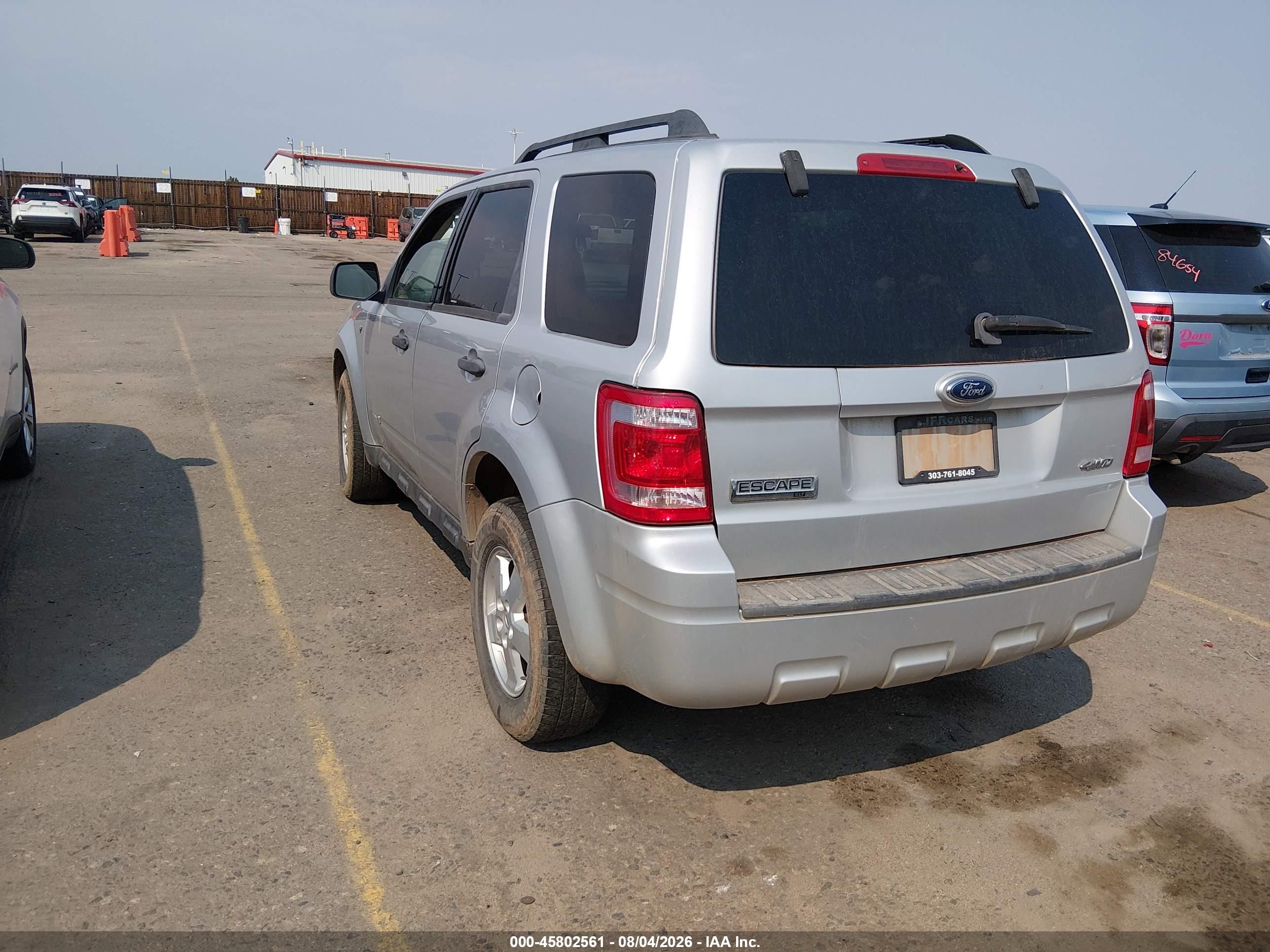 2008 Ford Escape Xlt Silver vin: 1FMCU93108KE03420