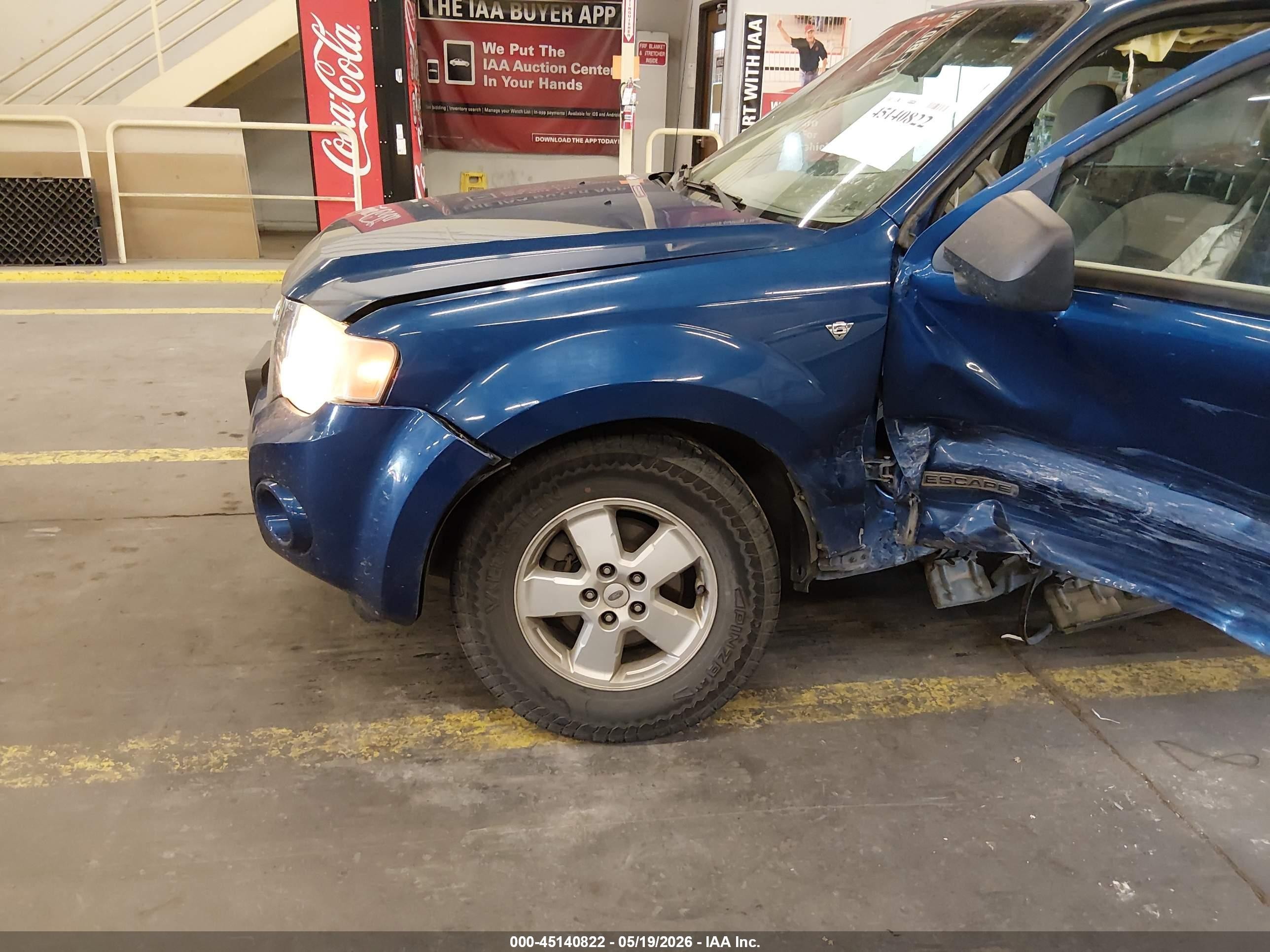 2008 Ford Escape Xlt Blue vin: 1FMCU93118KC31494