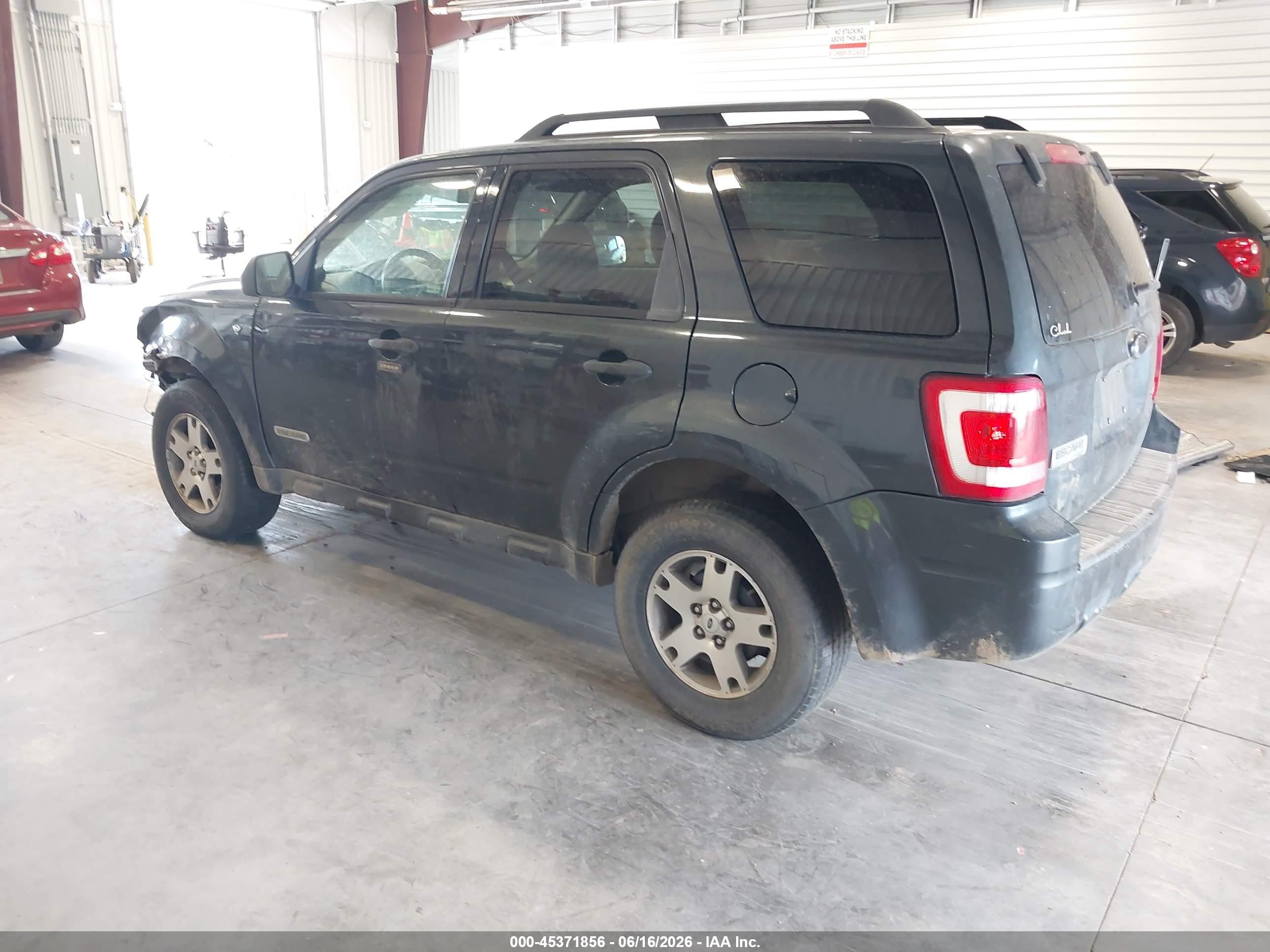 2008 Ford Escape Xlt Black vin: 1FMCU93118KC91856