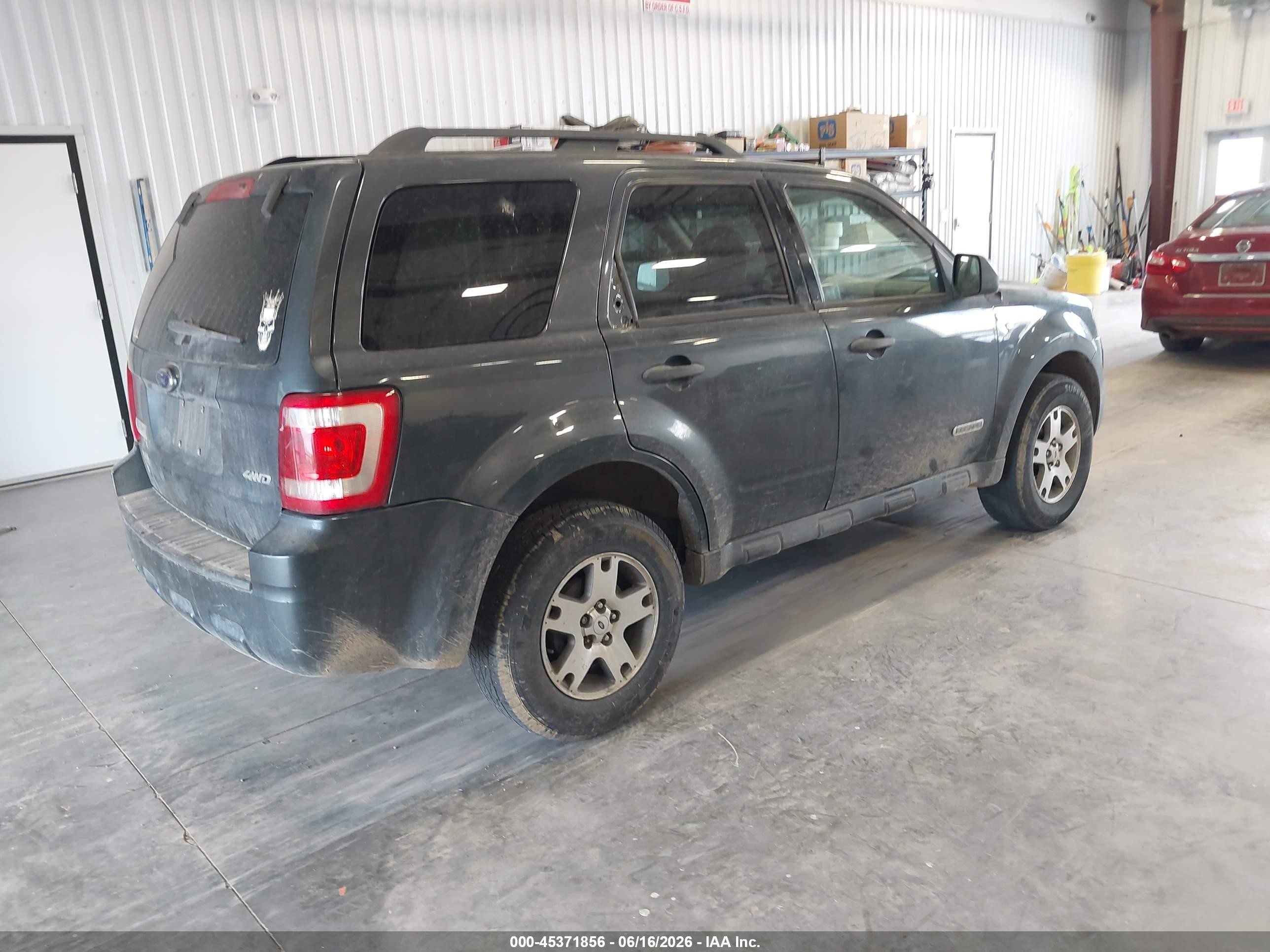 2008 Ford Escape Xlt Black vin: 1FMCU93118KC91856