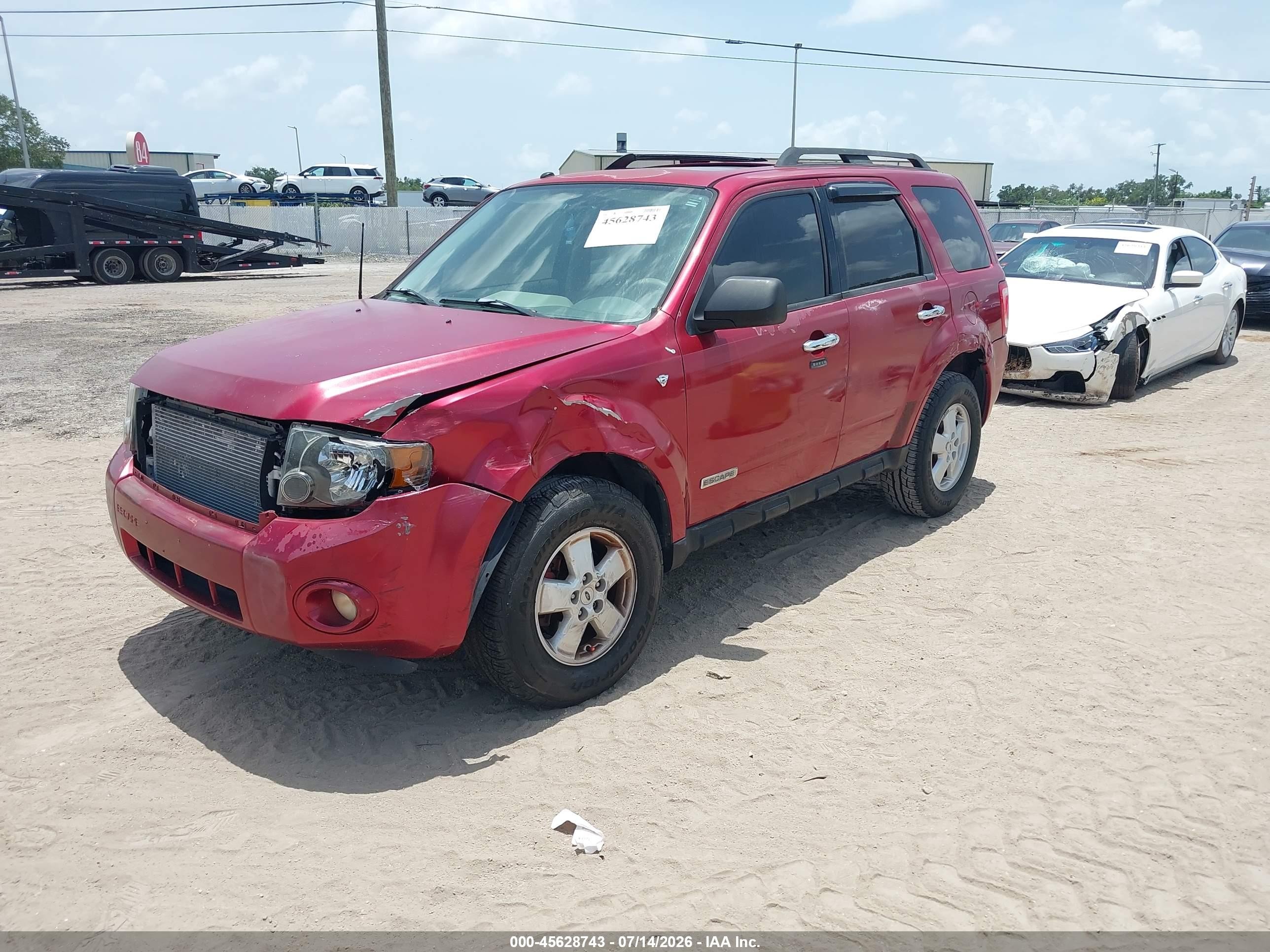 2008 Ford Escape Xlt Red vin: 1FMCU93118KD67043
