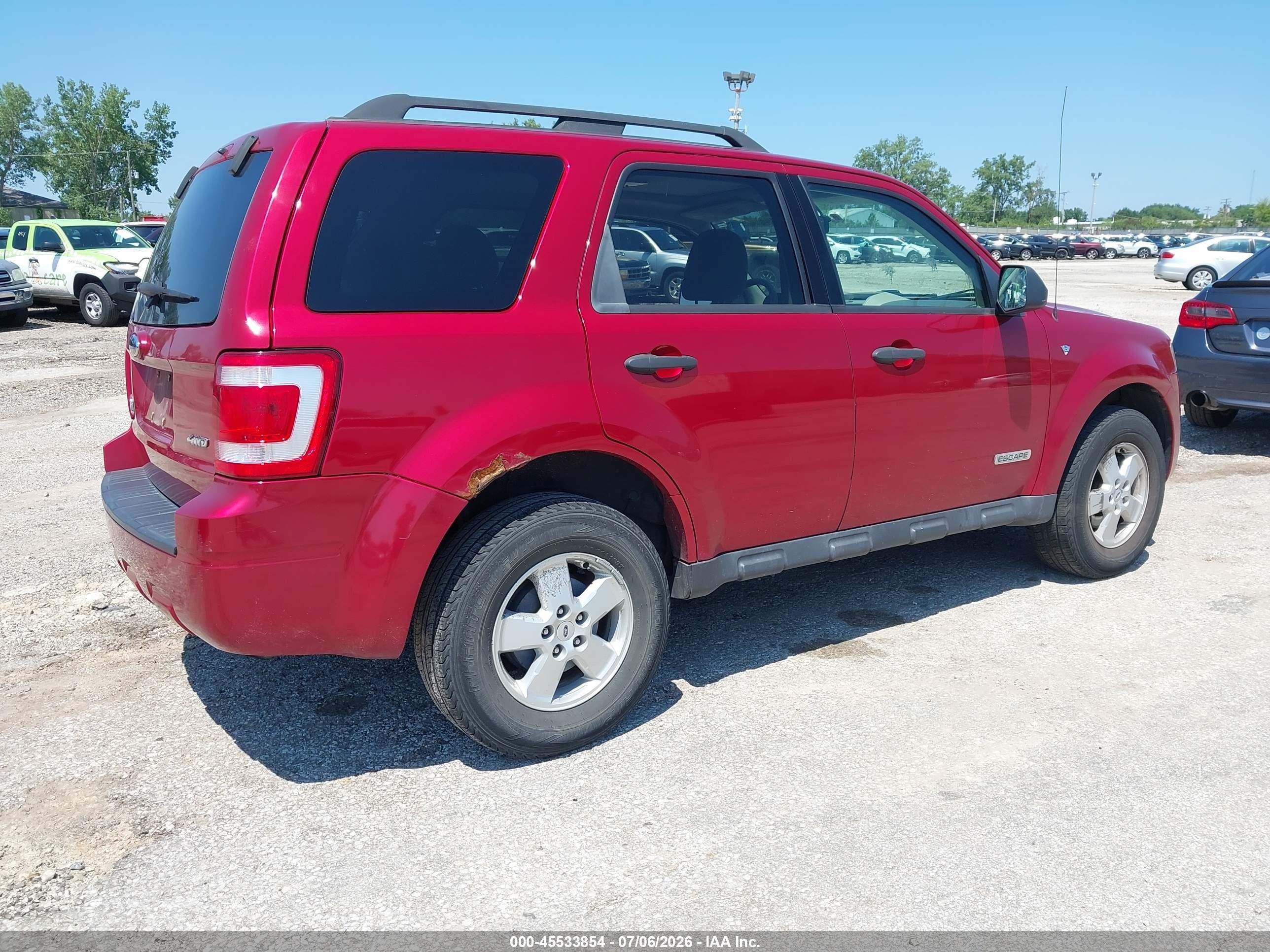 2008 Ford Escape Xlt Red vin: 1FMCU93118KE80541