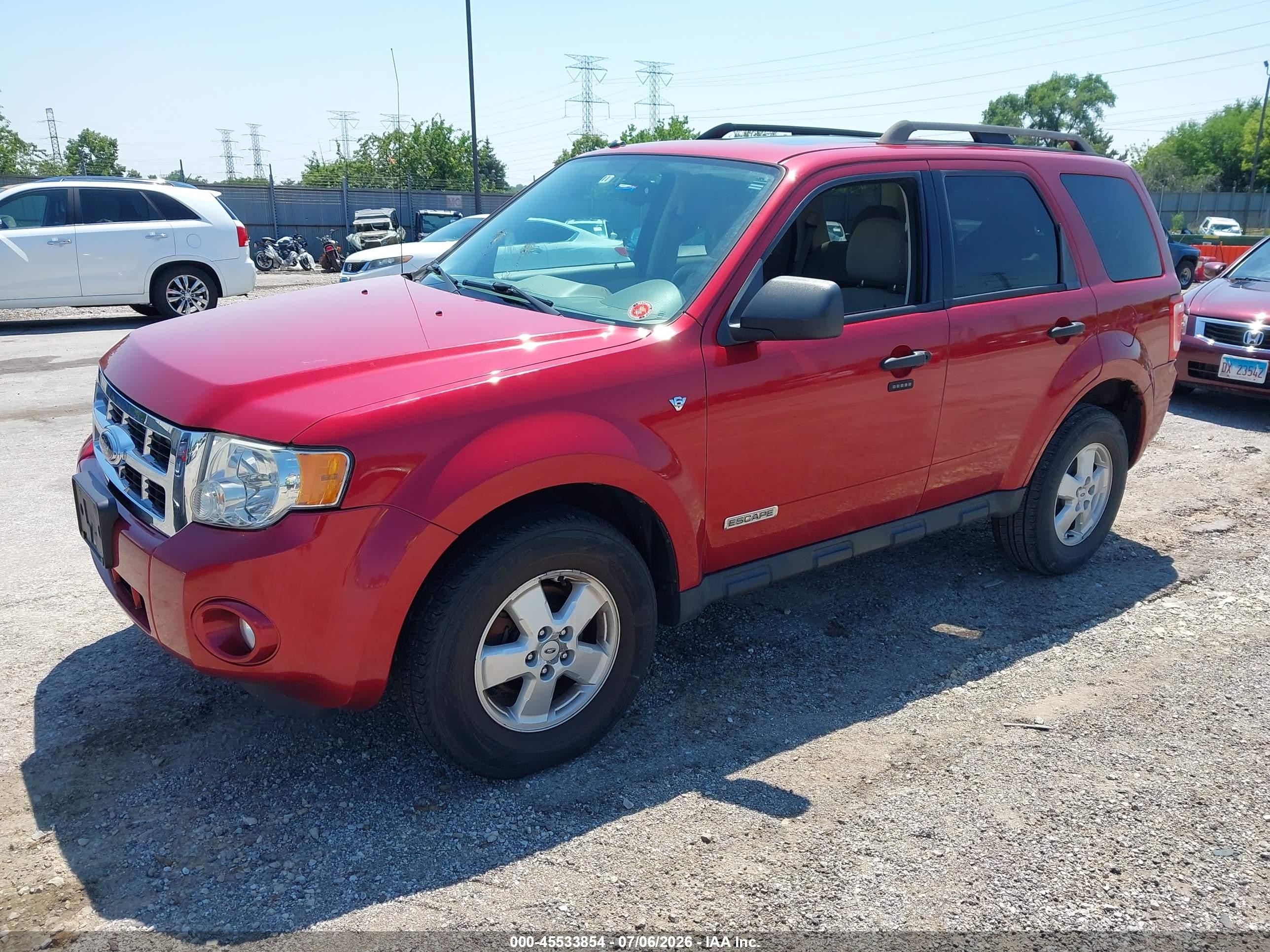 2008 Ford Escape Xlt Red vin: 1FMCU93118KE80541
