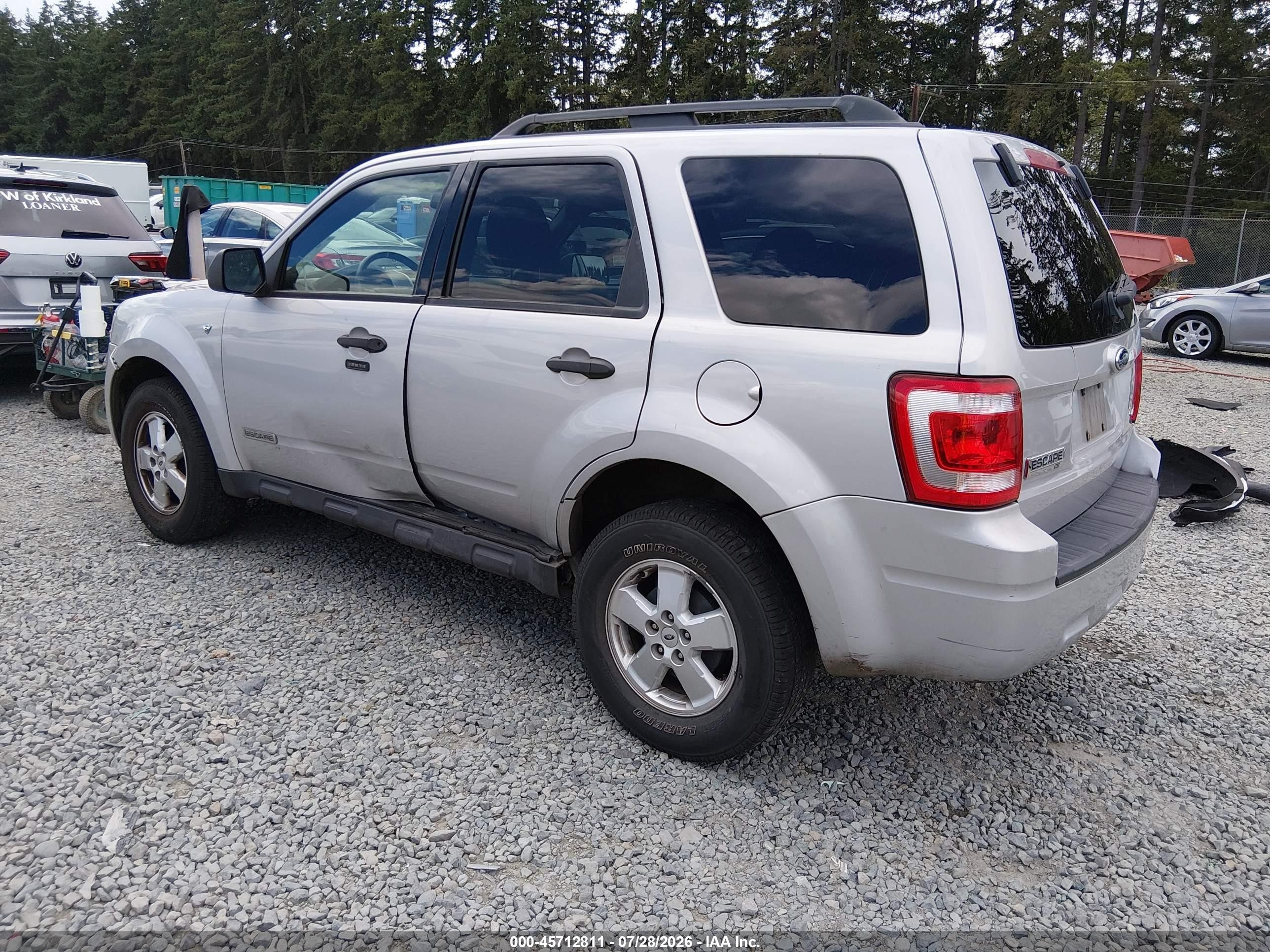 2008 Ford Escape Xlt Silver vin: 1FMCU93128KB69118