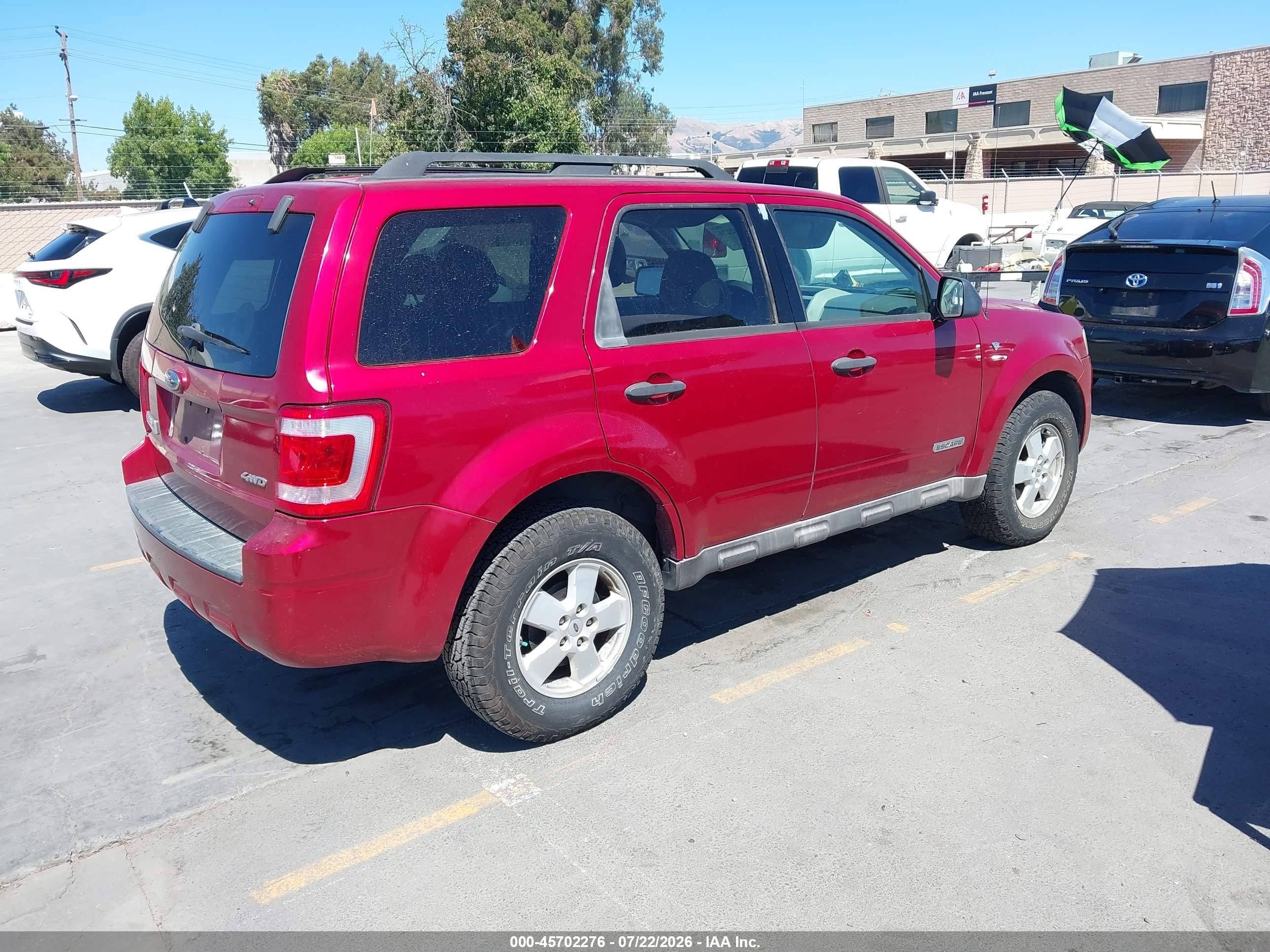 2008 Ford Escape Xlt Burgundy vin: 1FMCU93138KA09426