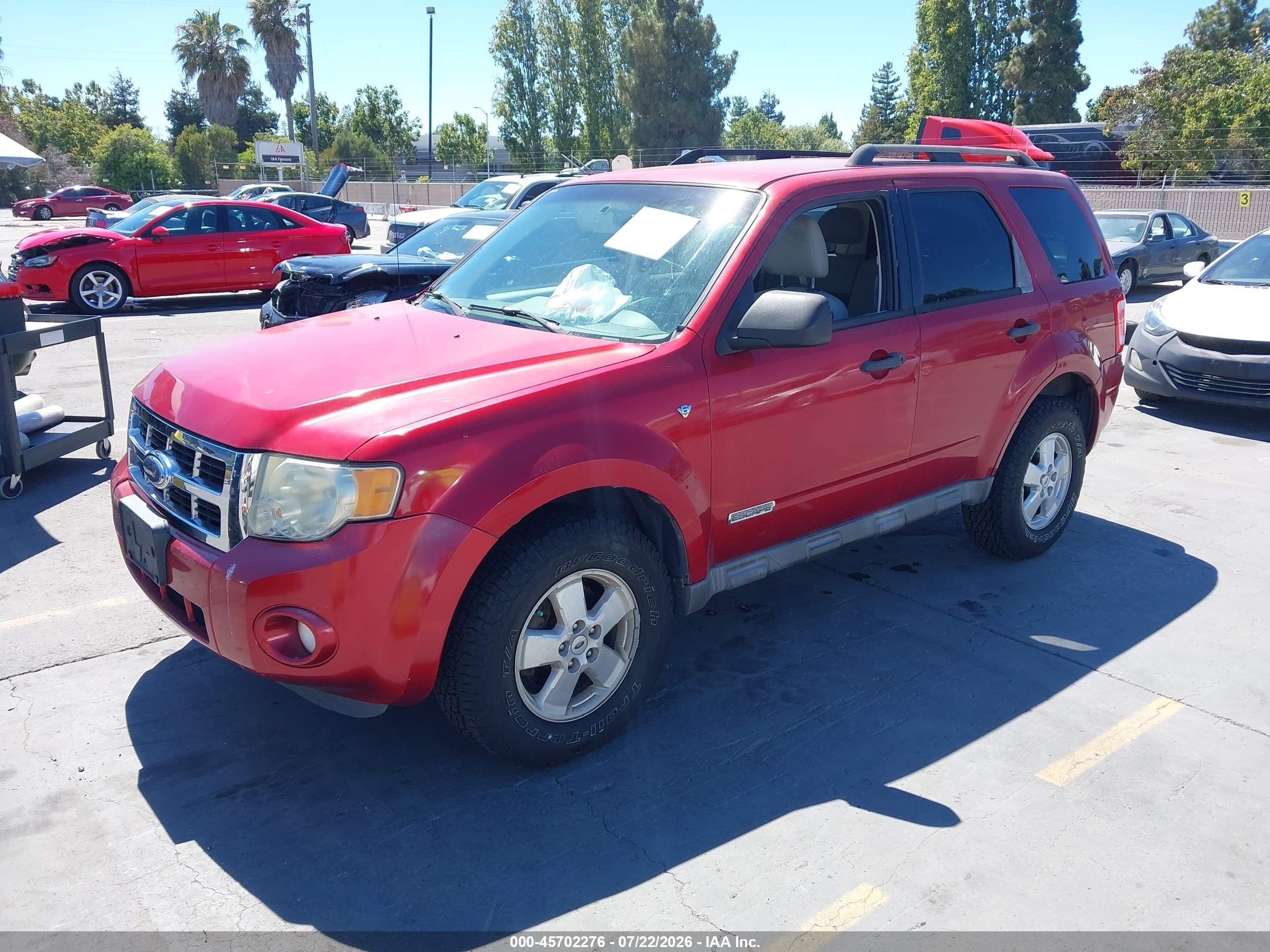 2008 Ford Escape Xlt Burgundy vin: 1FMCU93138KA09426