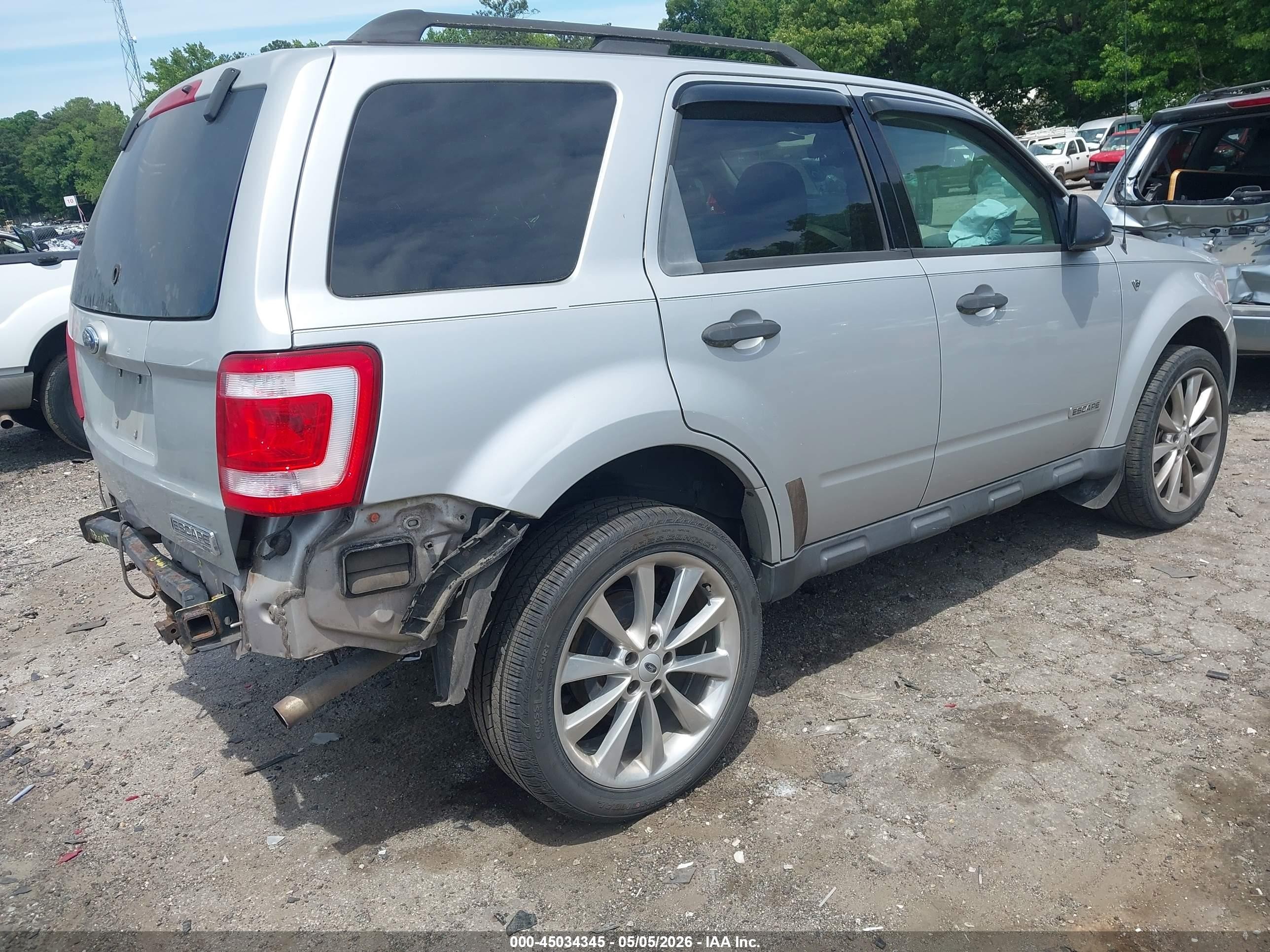 2008 Ford Escape Xlt Silver vin: 1FMCU93138KA33550