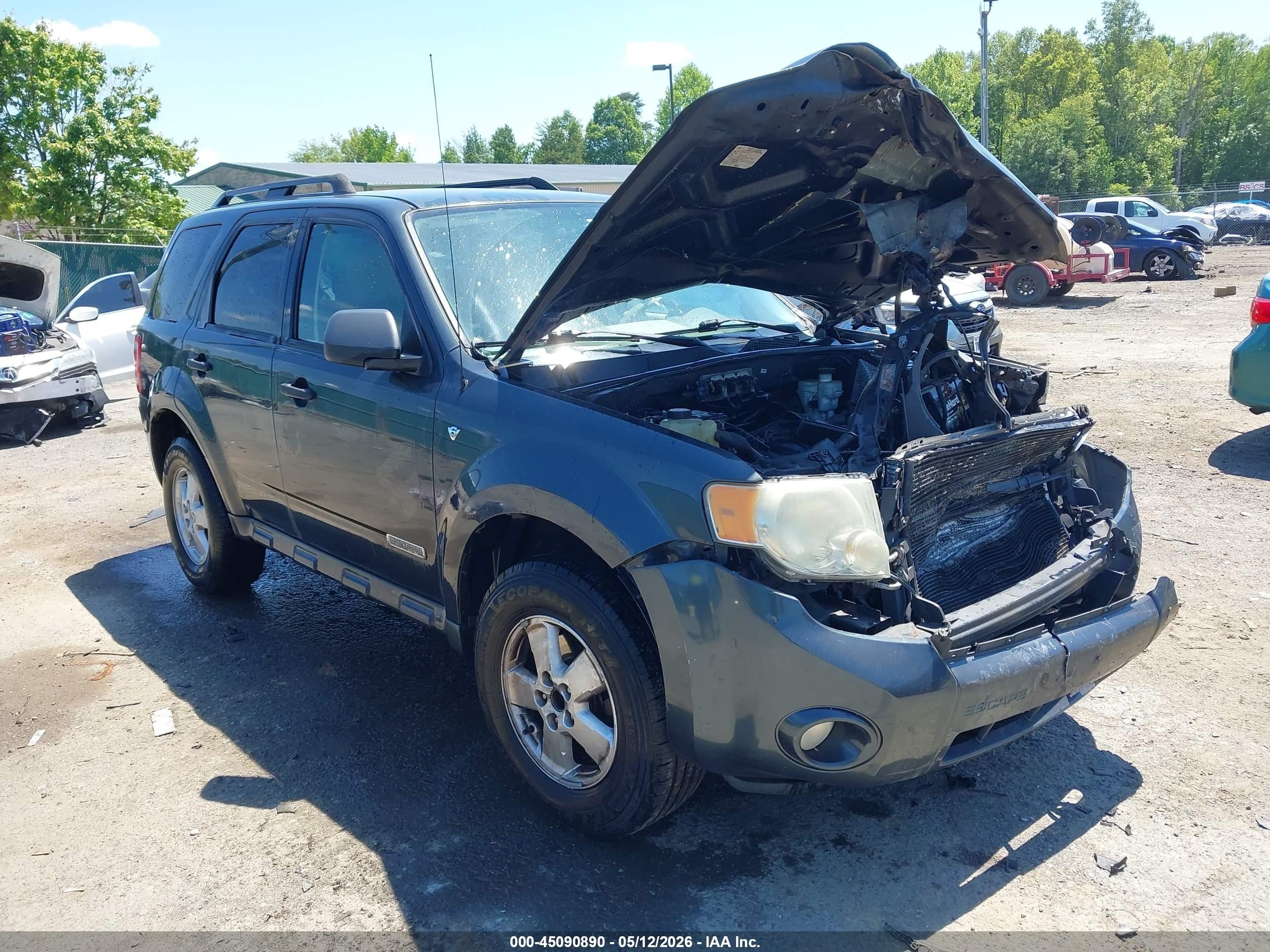 2008 Ford Escape Xlt Green vin: 1FMCU93138KC18777