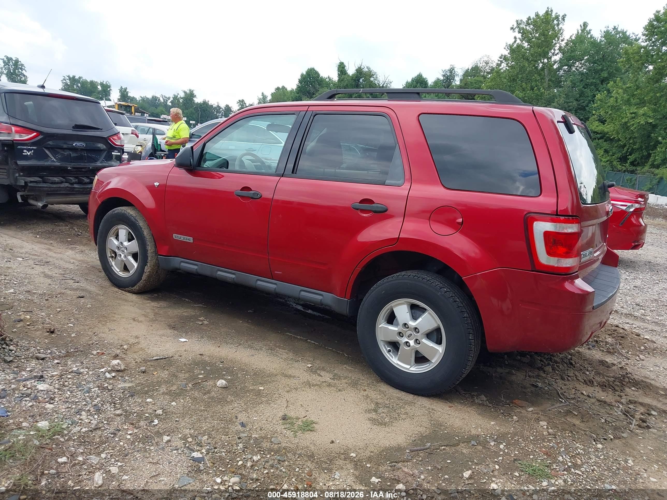 2008 Ford Escape Xlt Red vin: 1FMCU93138KD90338