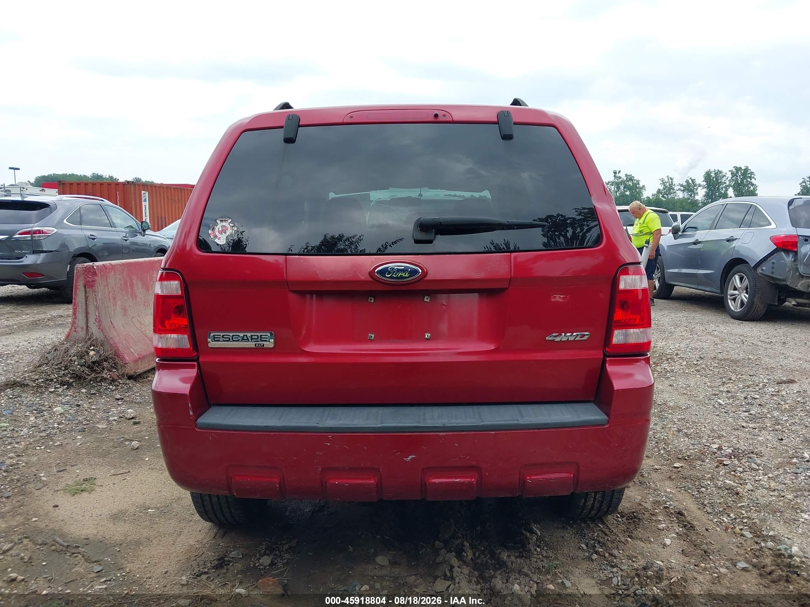 2008 Ford Escape Xlt Red vin: 1FMCU93138KD90338