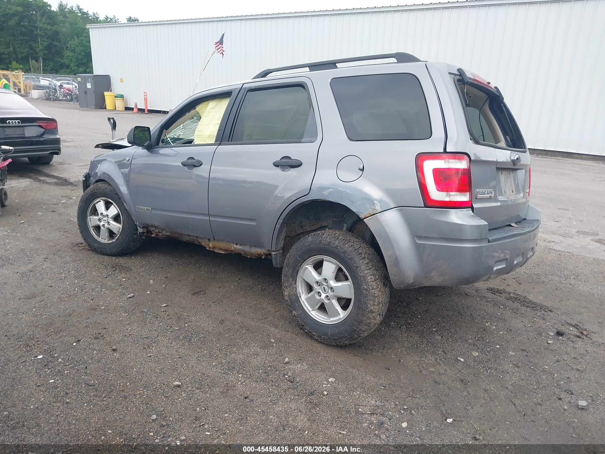 2008 Ford Escape Xlt Gray vin: 1FMCU93138KE67743
