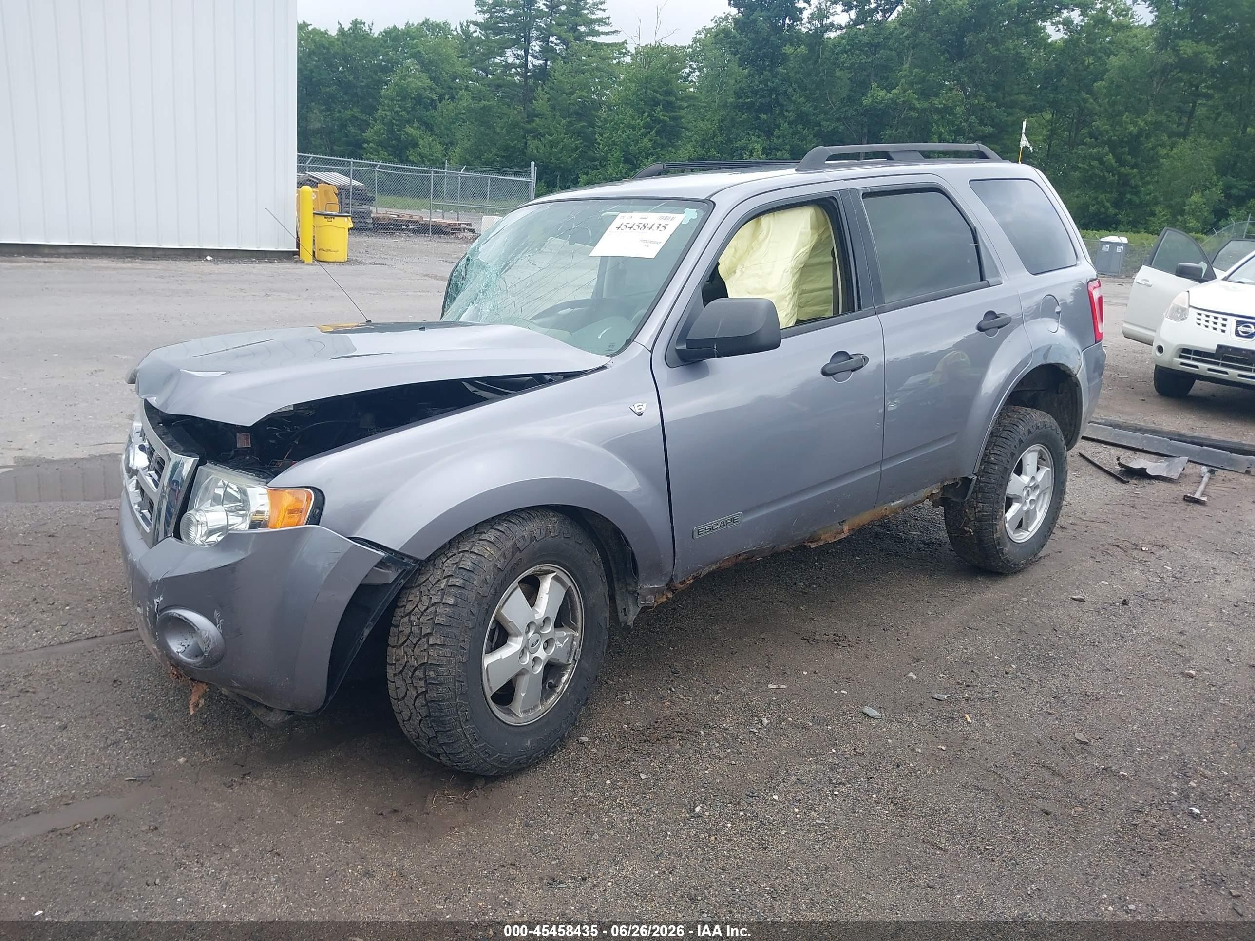 2008 Ford Escape Xlt Gray vin: 1FMCU93138KE67743