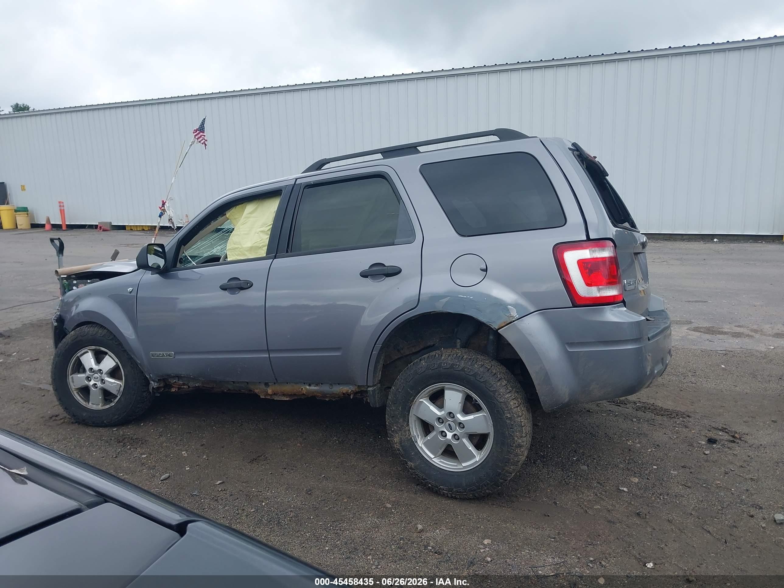 2008 Ford Escape Xlt Gray vin: 1FMCU93138KE67743