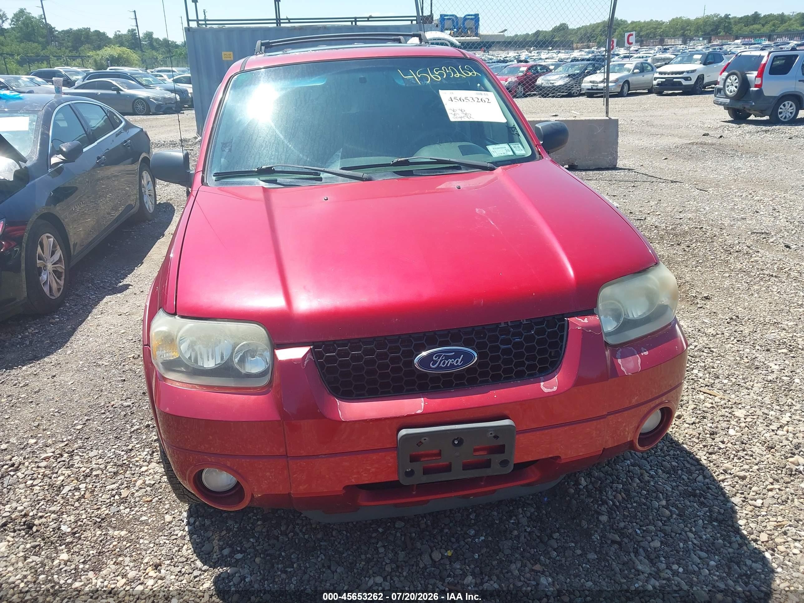 2007 Ford Escape Xlt/xlt Sport Red vin: 1FMCU93147KB78921